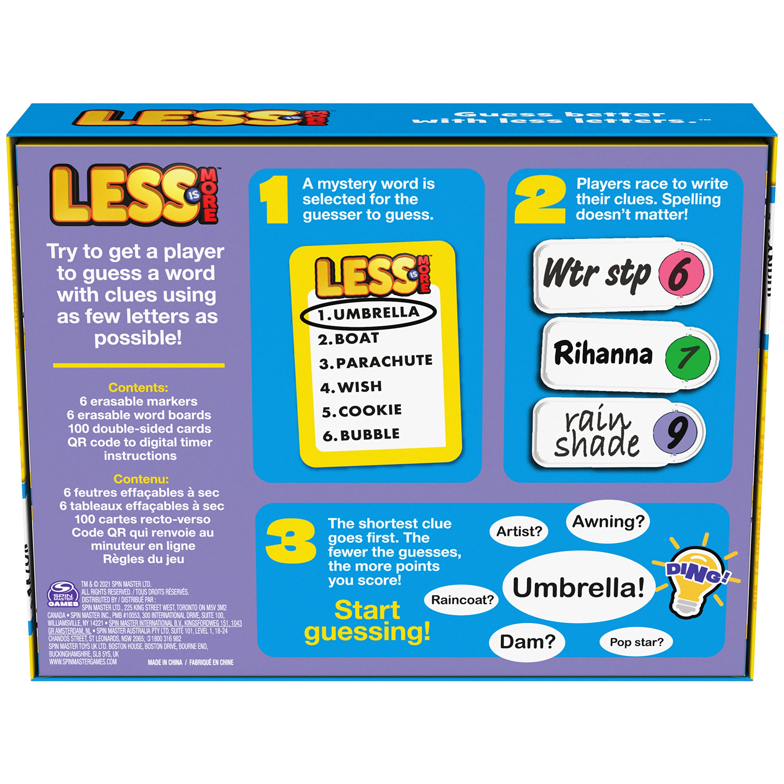 Foto 7 | Juego De Mesa Para Fiestas Spin Master Less Is More Con Rotuladores Borrables - Venta Internacional.