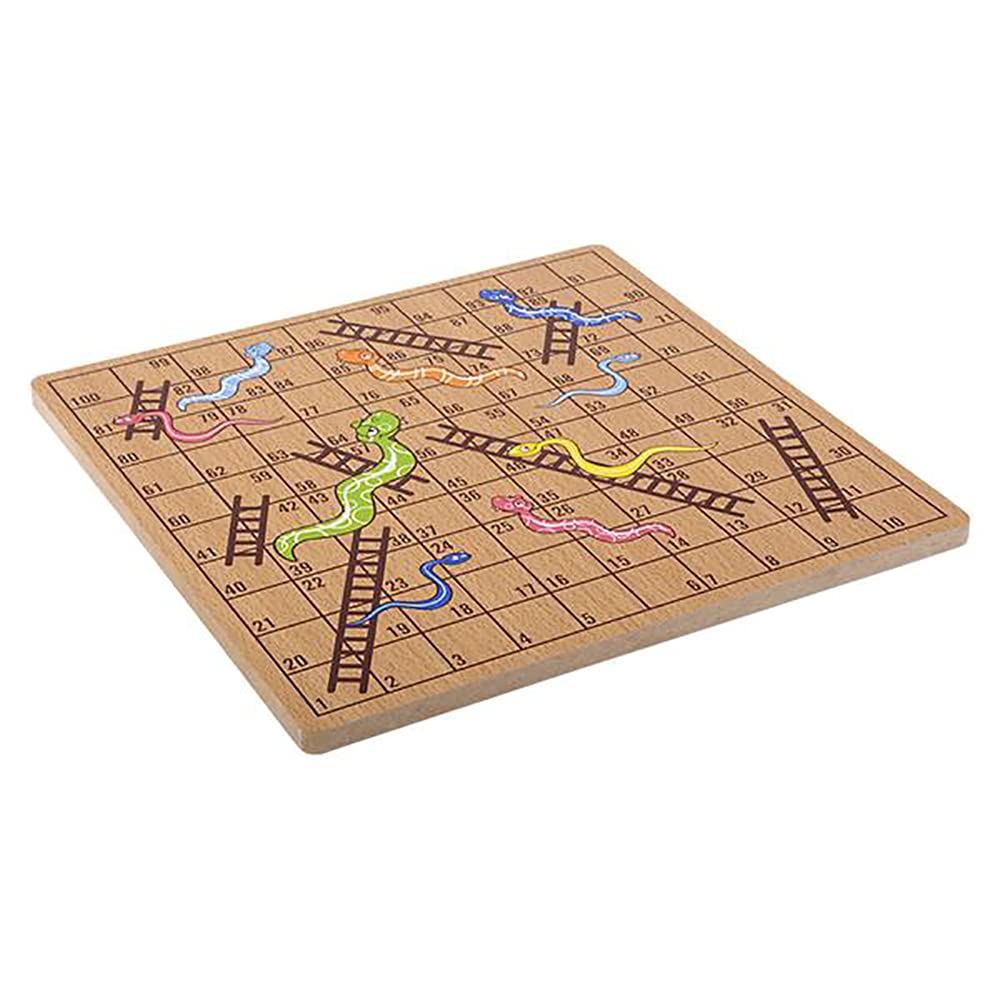 Foto 5 pulgar | Juego De Mesa The Dreidel Company Classic Wooden Snakes & Ladders - Venta Internacional.