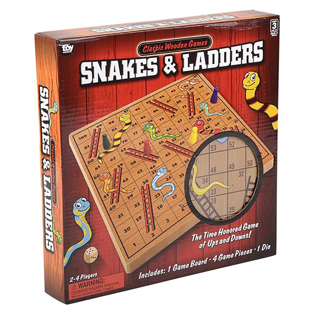 Foto 7 pulgar | Juego De Mesa The Dreidel Company Classic Wooden Snakes & Ladders - Venta Internacional.