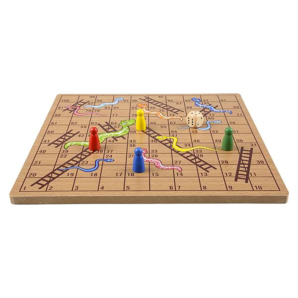Foto 8 pulgar | Juego De Mesa The Dreidel Company Classic Wooden Snakes & Ladders - Venta Internacional.
