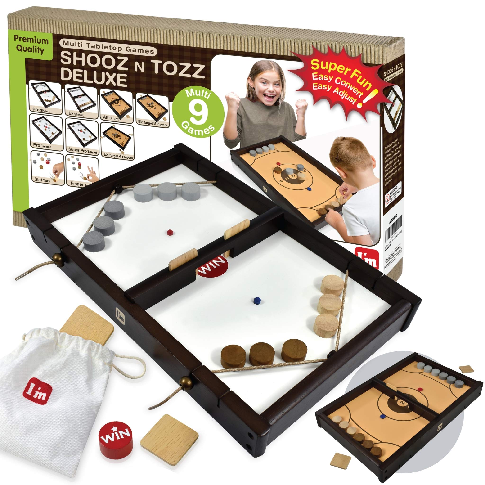 Juego De Mesa I'm Big Shooz N Tozz De Madera Con Tapa Múltiple Para Niños - Venta Internacional.