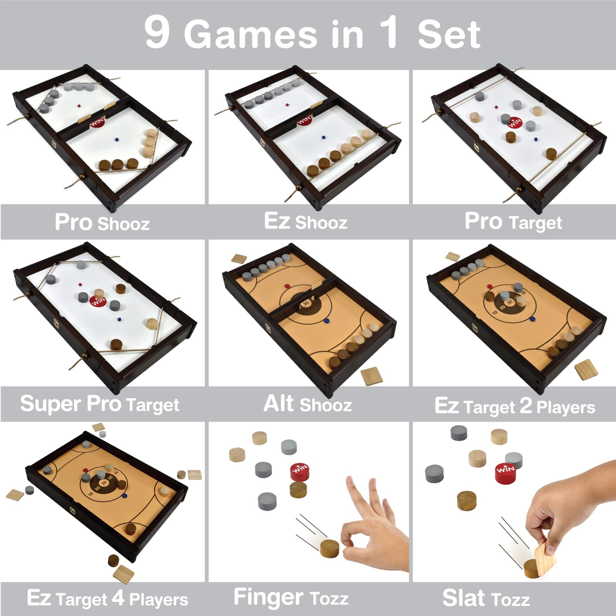 Foto 2 | Juego De Mesa I'm Big Shooz N Tozz De Madera Con Tapa Múltiple Para Niños - Venta Internacional.