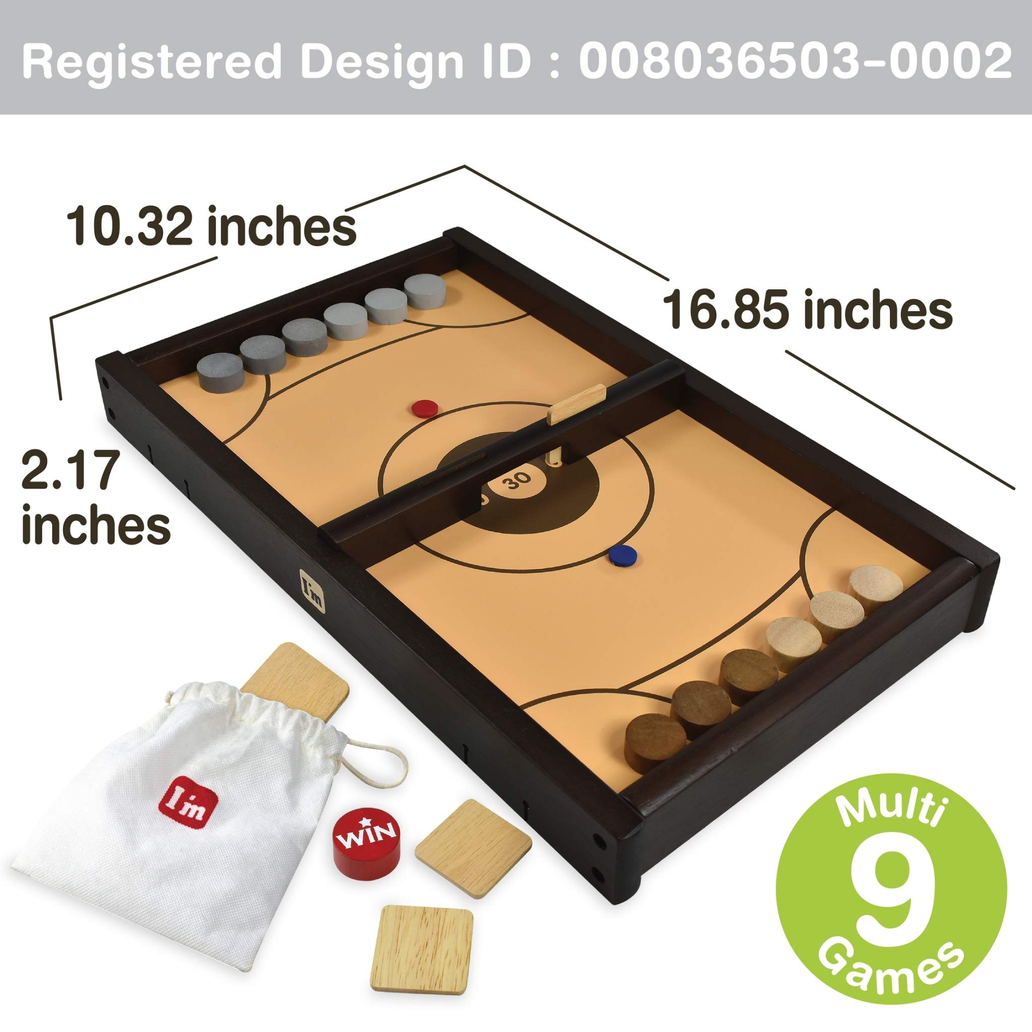 Foto 3 | Juego De Mesa I'm Big Shooz N Tozz De Madera Con Tapa Múltiple Para Niños - Venta Internacional.