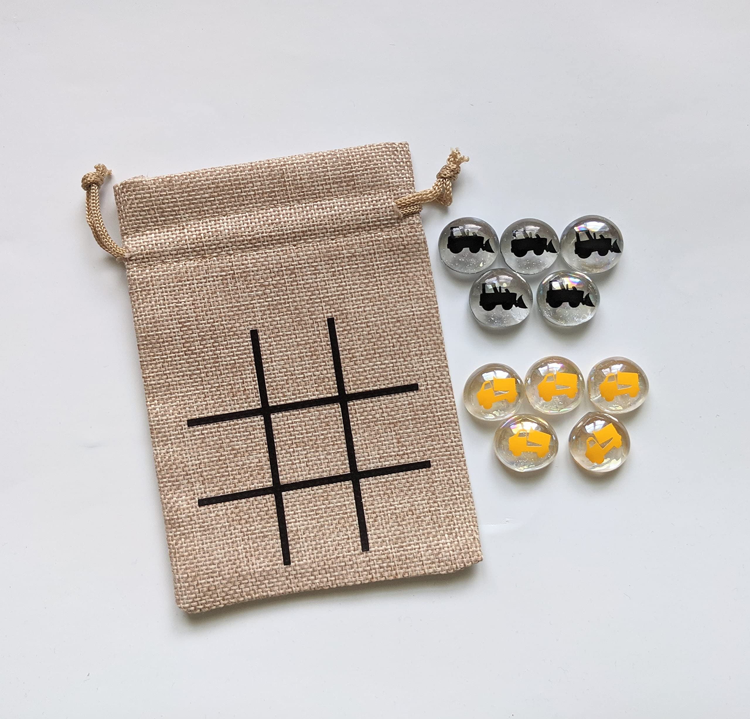 Foto 2 | Set Tic Tac Toe Con Temática De Cumpleaños, Camión Volquete Y Excavadora - Venta Internacional.