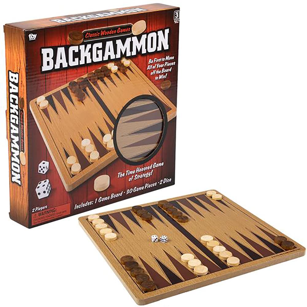 Foto 2 pulgar | Juego De Mesa The Dreidel Company Classic Wooden Backgammon 10 - Venta Internacional.
