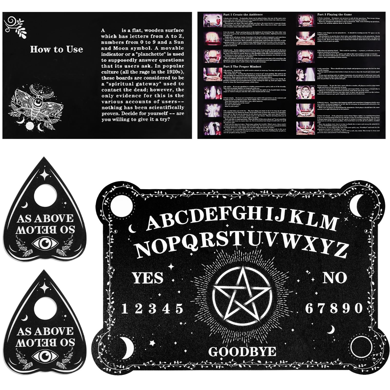 Set De Mesa De Adivinación Sumind Pendulum Dowsing Con Planchette - Venta Internacional.