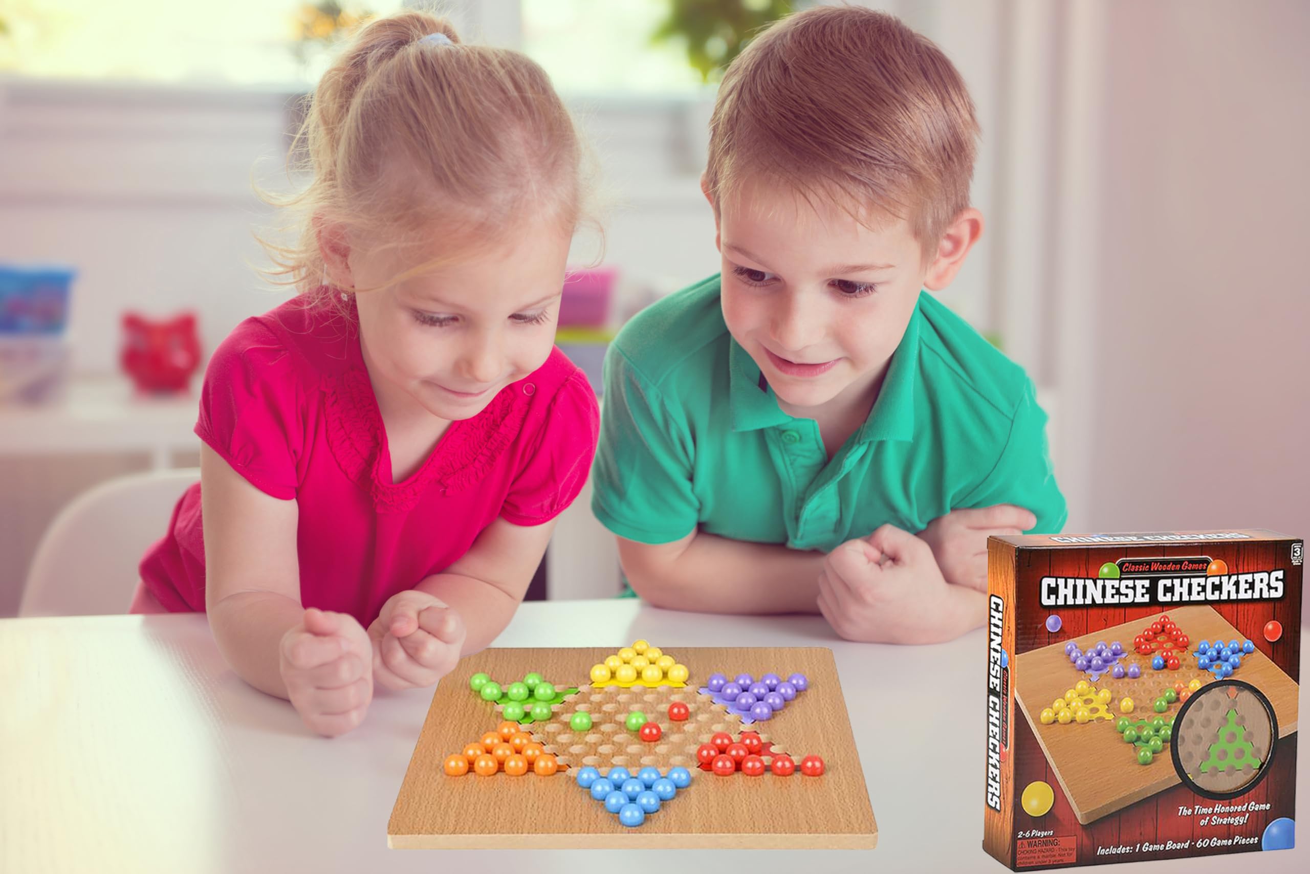 Foto 7 pulgar | Juego De Mesa The Dreidel Company Classic Wooden Chinese Checkers - Venta Internacional.