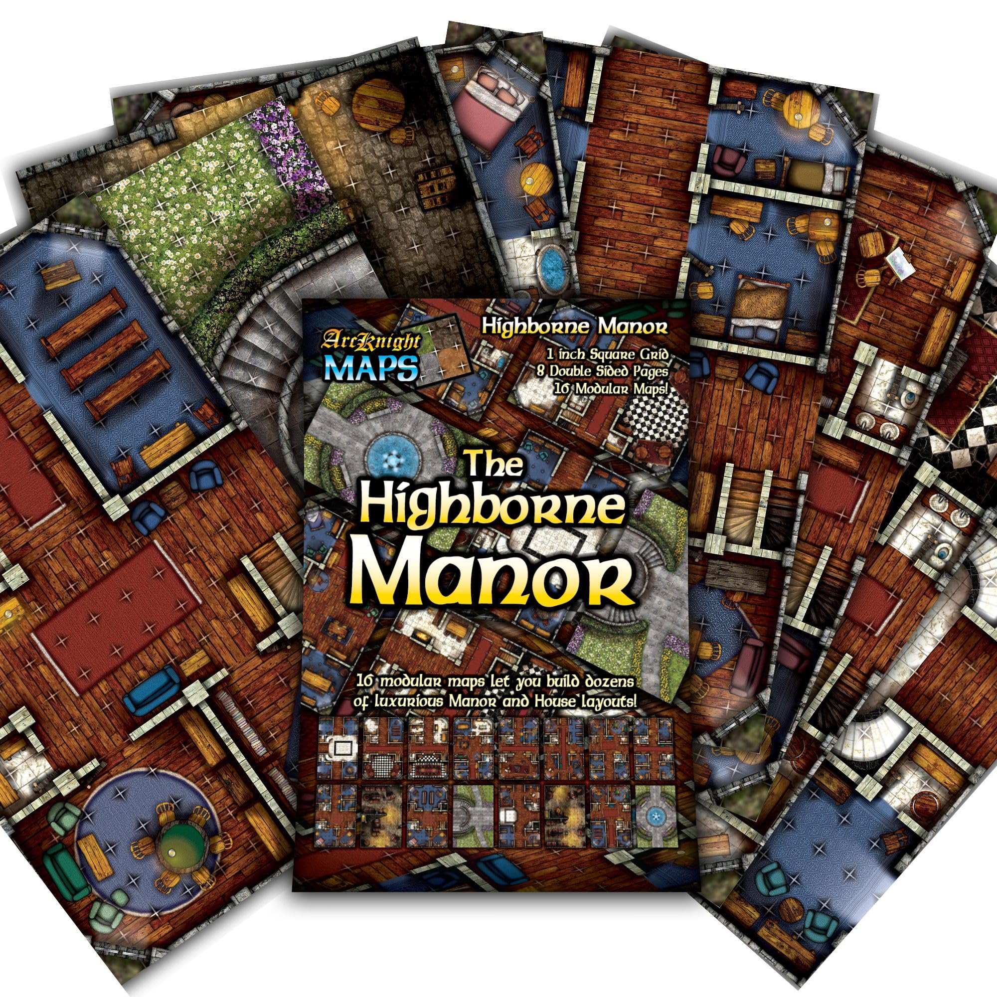 Foto 2 pulgar | Juego De Rol Modular Battlemaps Arcknight The Highborne Manor X16 - Venta Internacional.