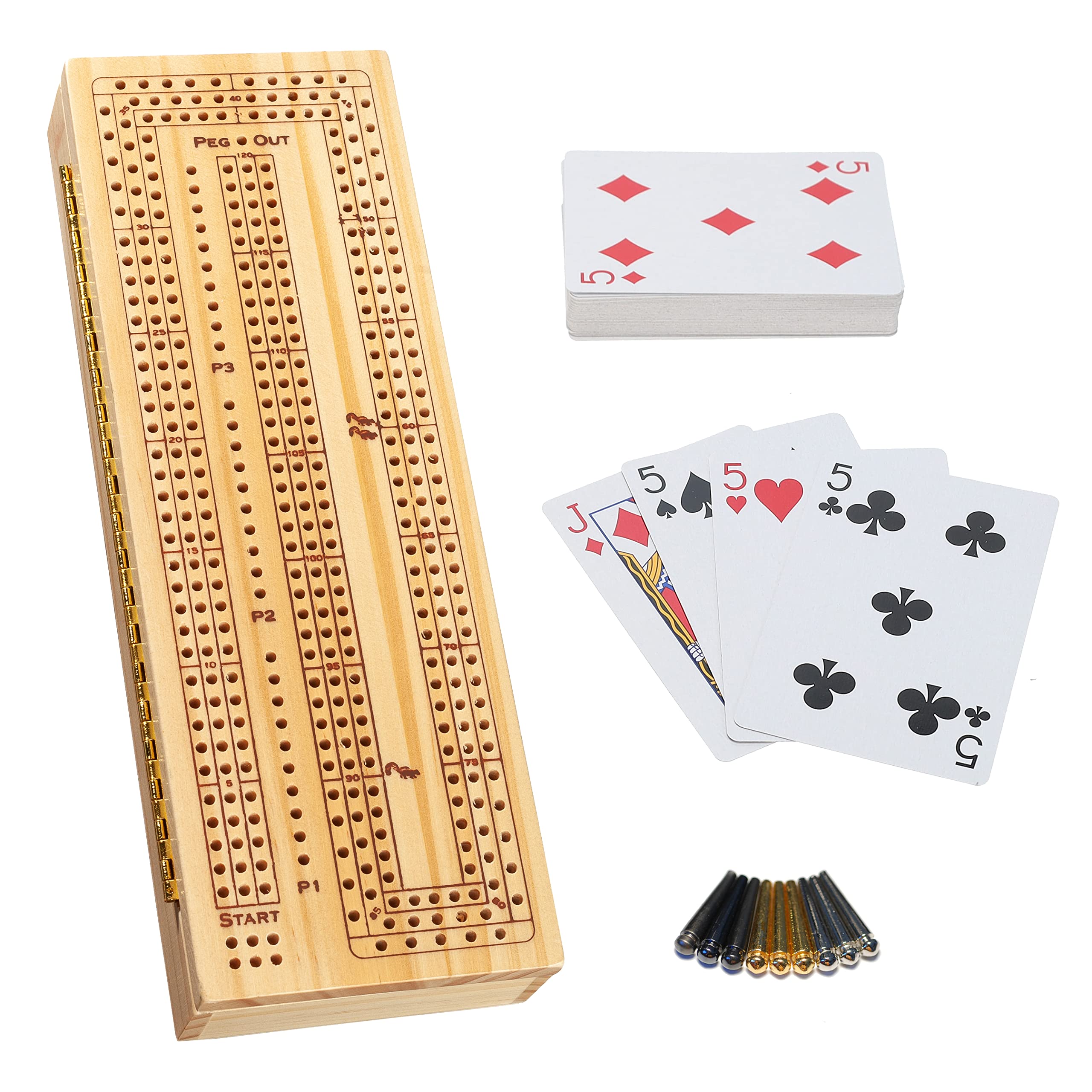 Set Cribbage We Games De Madera Para 3 Jugadores Con Pinzas De Fácil Agarre - Venta Internacional.