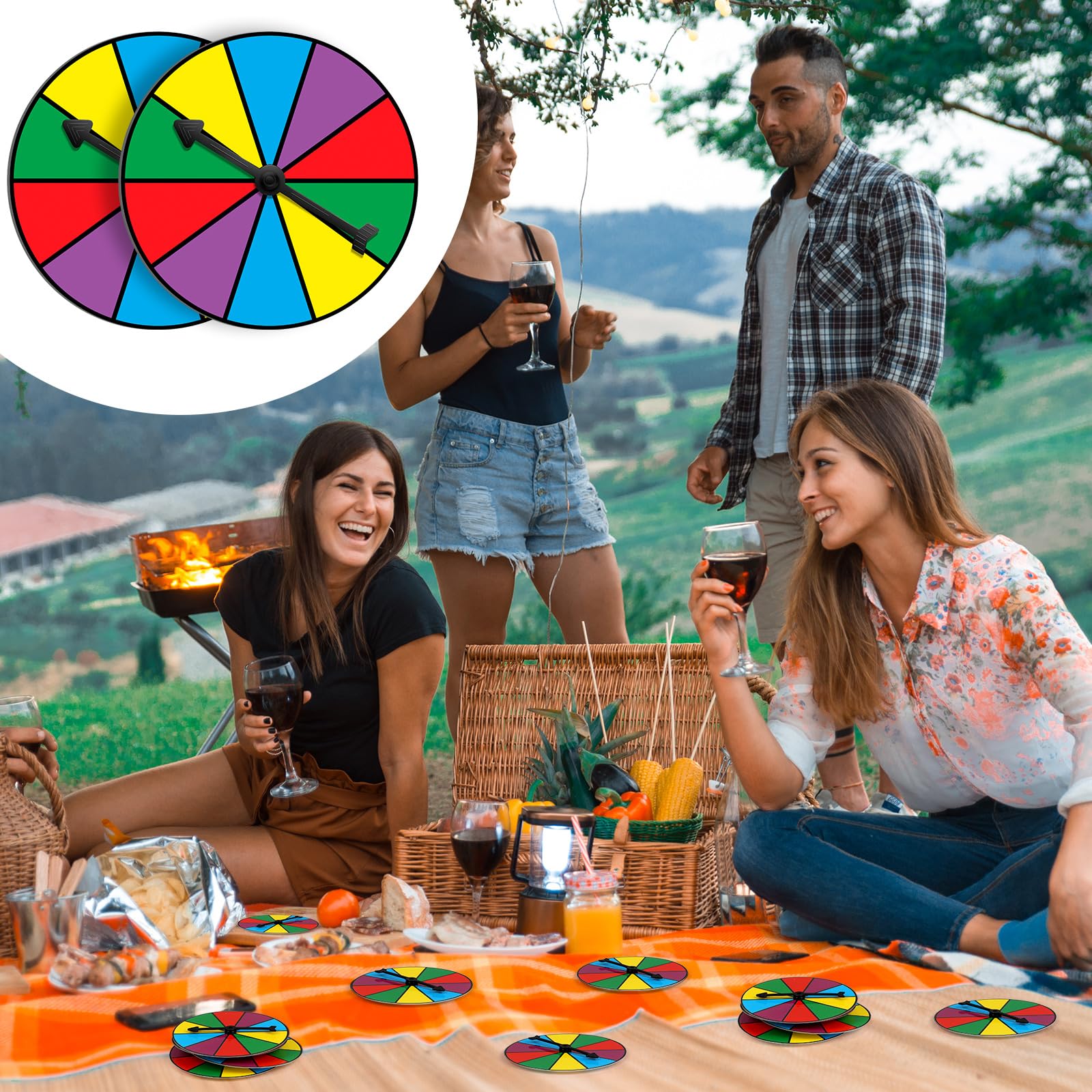 Foto 6 pulgar | Game Spinner Wheel Chivao, 10 Juegos Con Tablero De Matemáticas Borrable - Venta Internacional.