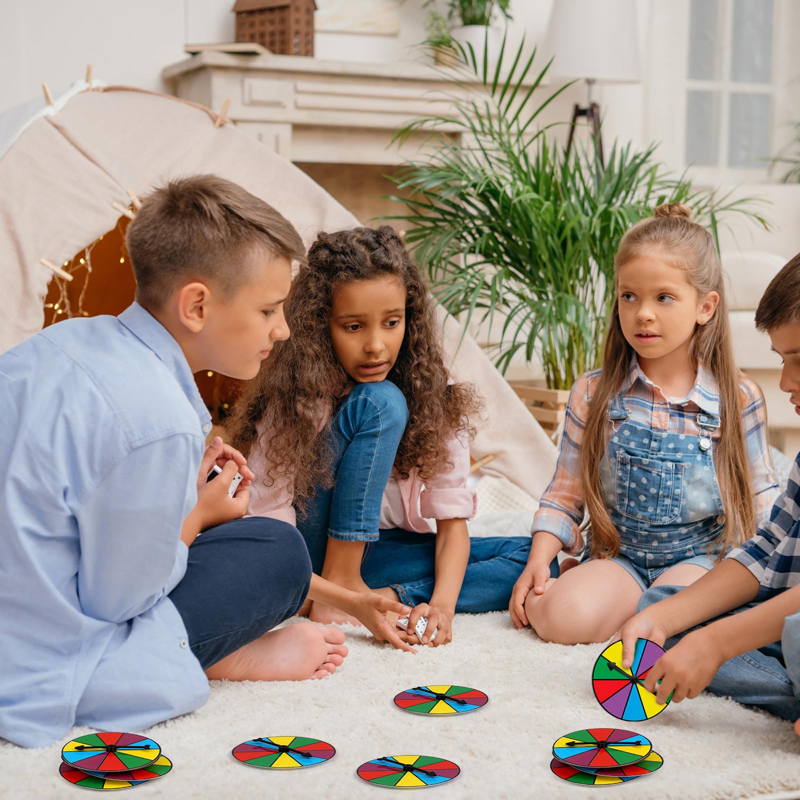 Foto 7 pulgar | Game Spinner Wheel Chivao, 10 Juegos Con Tablero De Matemáticas Borrable - Venta Internacional.