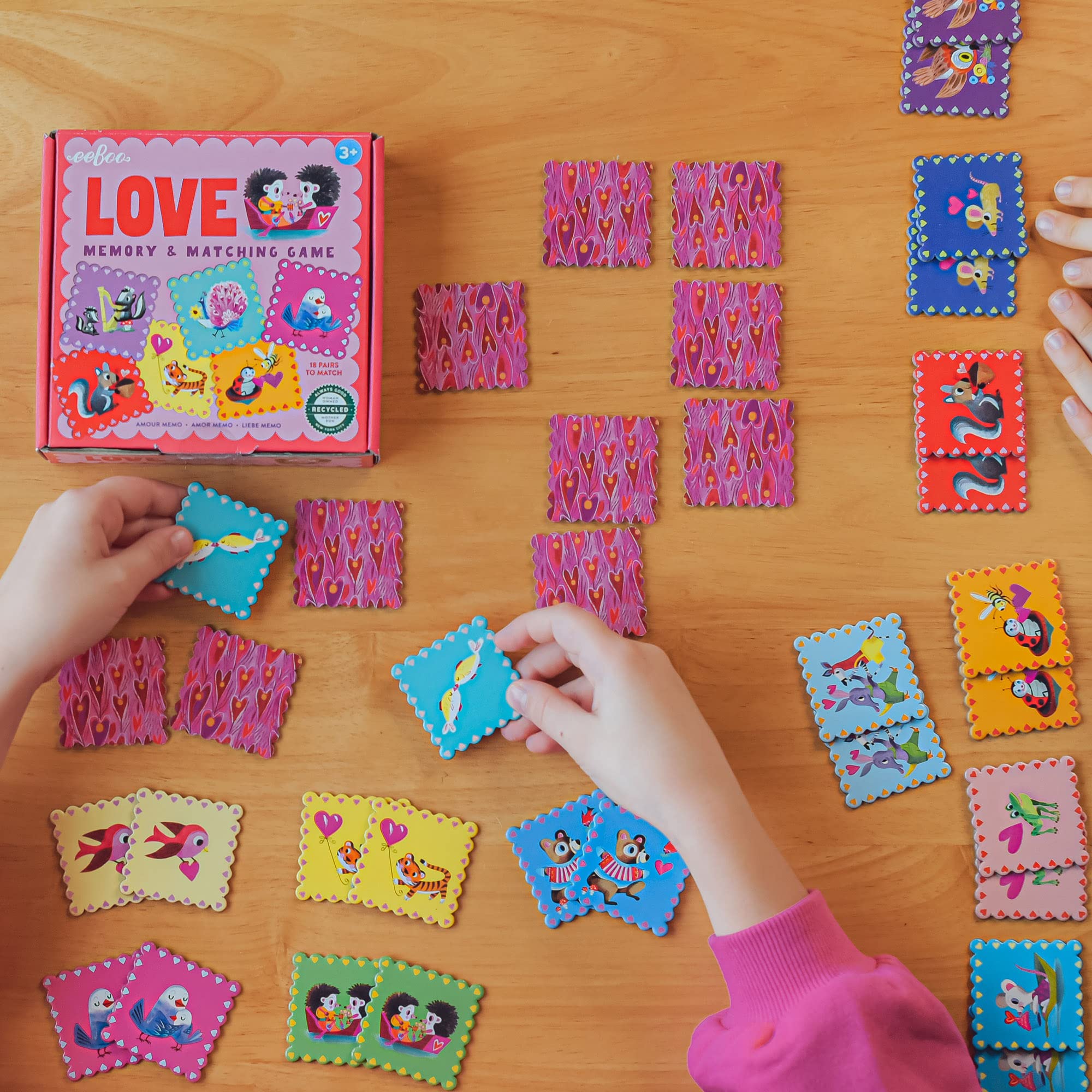 Foto 5 pulgar | Juego De Memoria Y Combinación Eeboo Love Little Square Desde Hace Más De 3 Años - Venta Internacional.