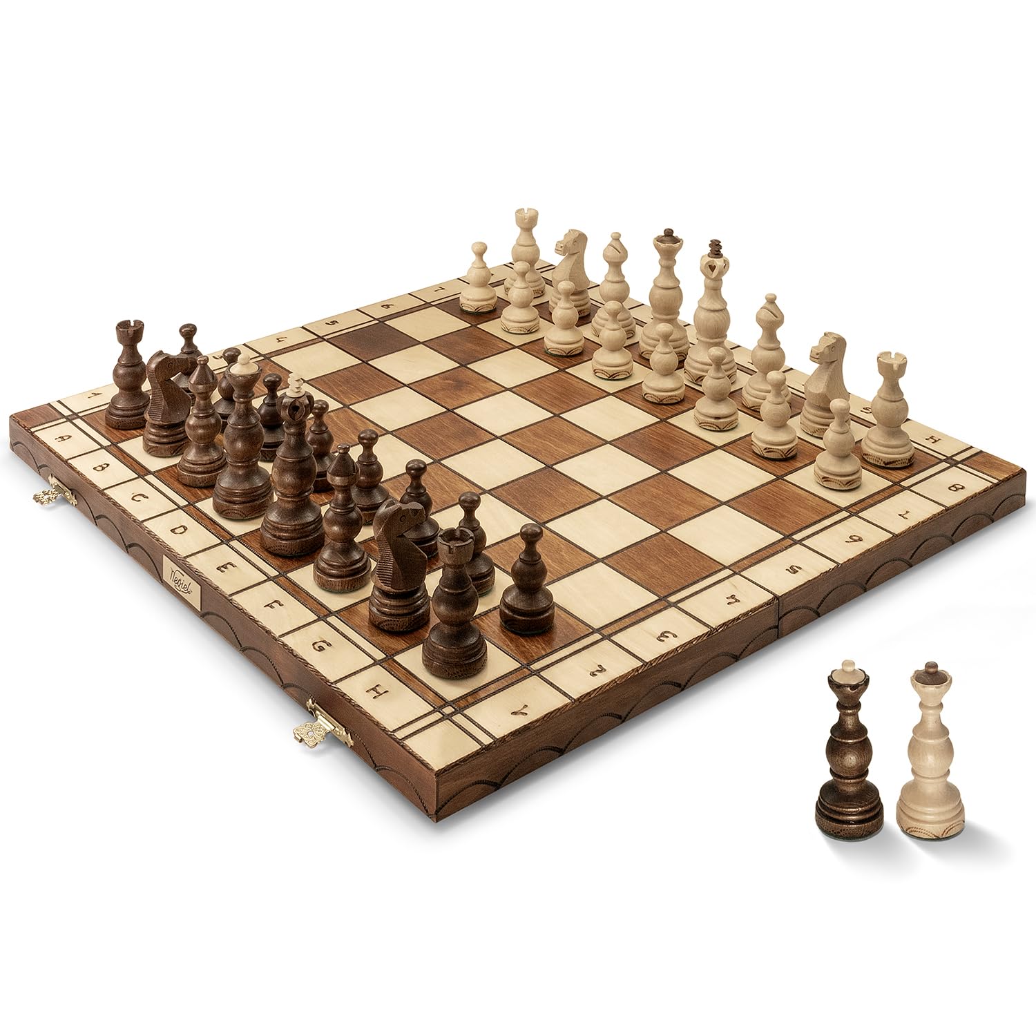 Foto 2 pulgar | Juego De Ajedrez Wegiel Legate De Madera De Lujo Para Adultos Y Niños - Venta Internacional.