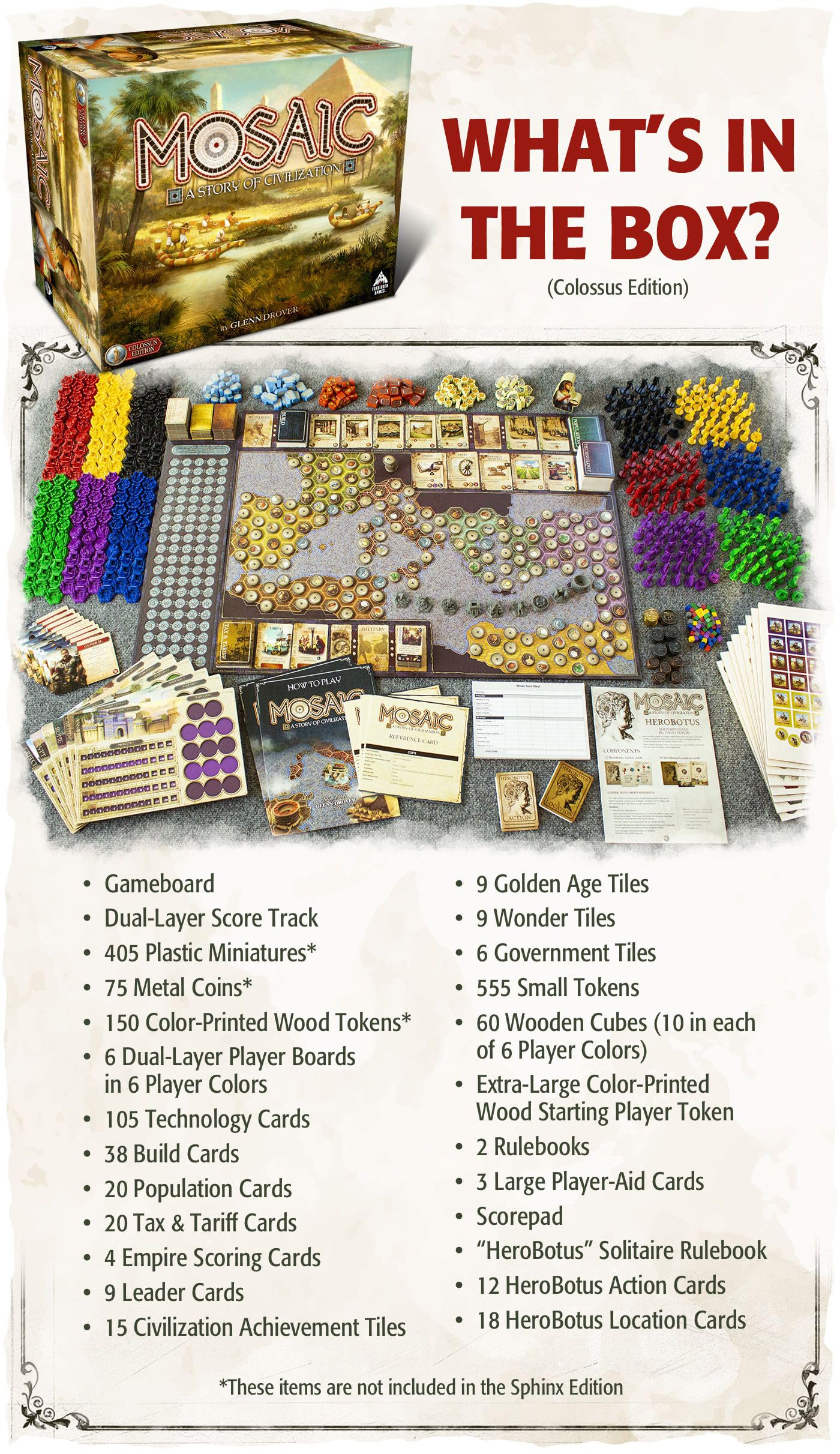 Foto 5 pulgar | Juego De Mesa Mosaic: A Story Of Civilization Colossus Edition - Venta Internacional.