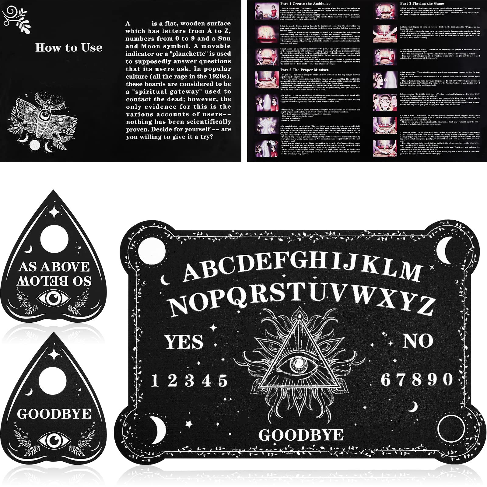 Set De Mesa De Adivinación Sumind Pendulum Dowsing Con Planchette - Venta Internacional.