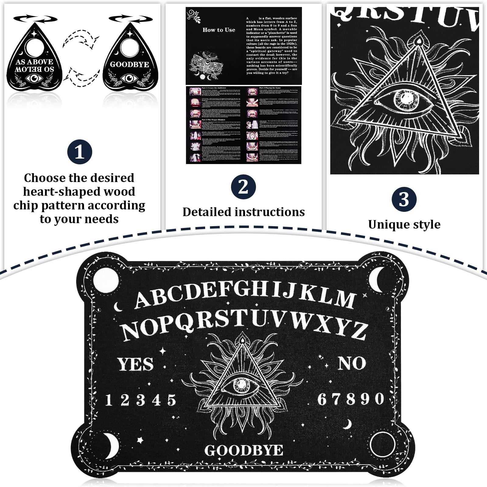 Foto 3 | Set De Mesa De Adivinación Sumind Pendulum Dowsing Con Planchette - Venta Internacional.