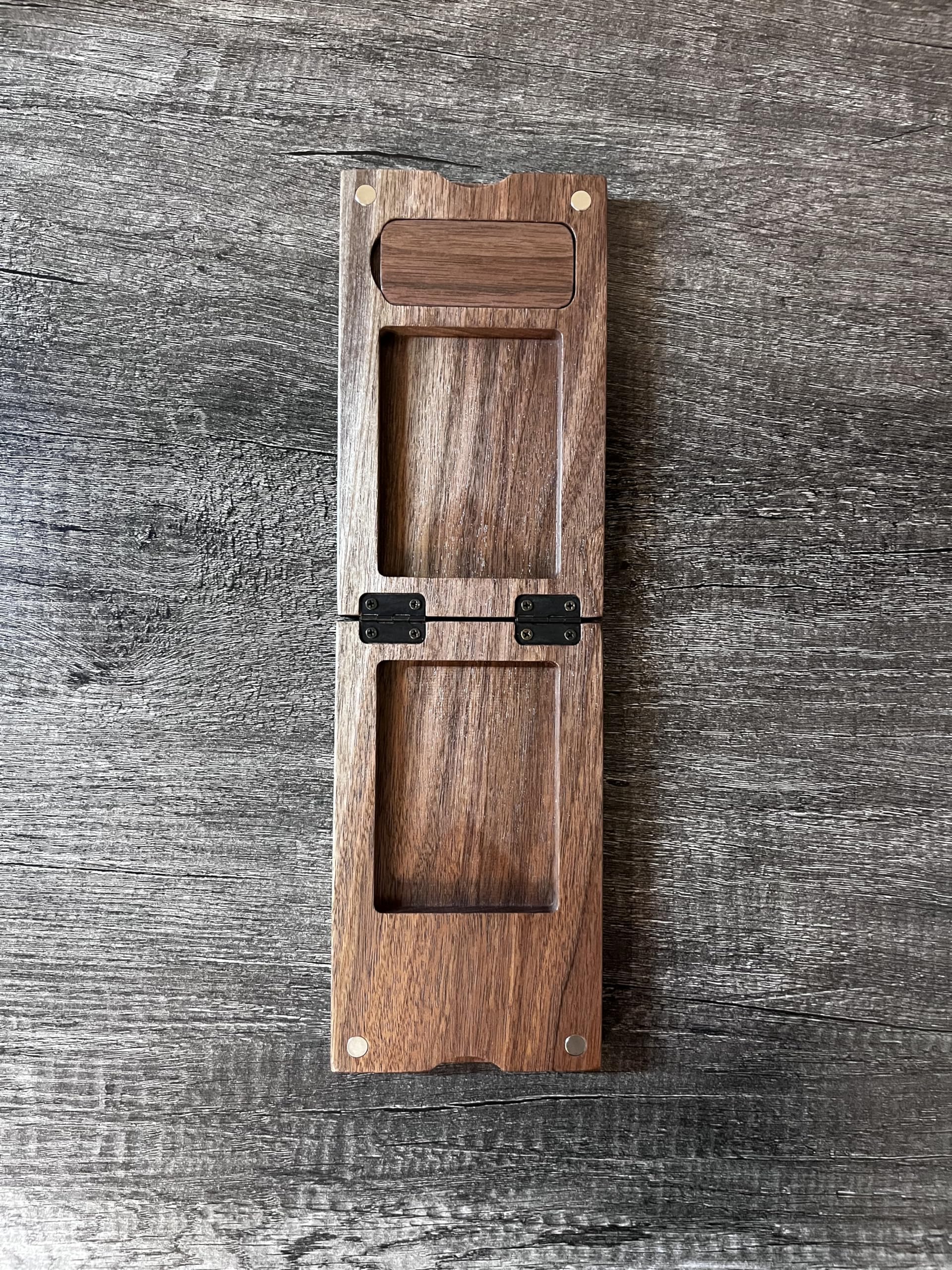Foto 5 pulgar | Tabla Plegable De Madera De Nogal Negro Con 4 Rieles, Con Pinzas Y Tarjetas - Venta Internacional.