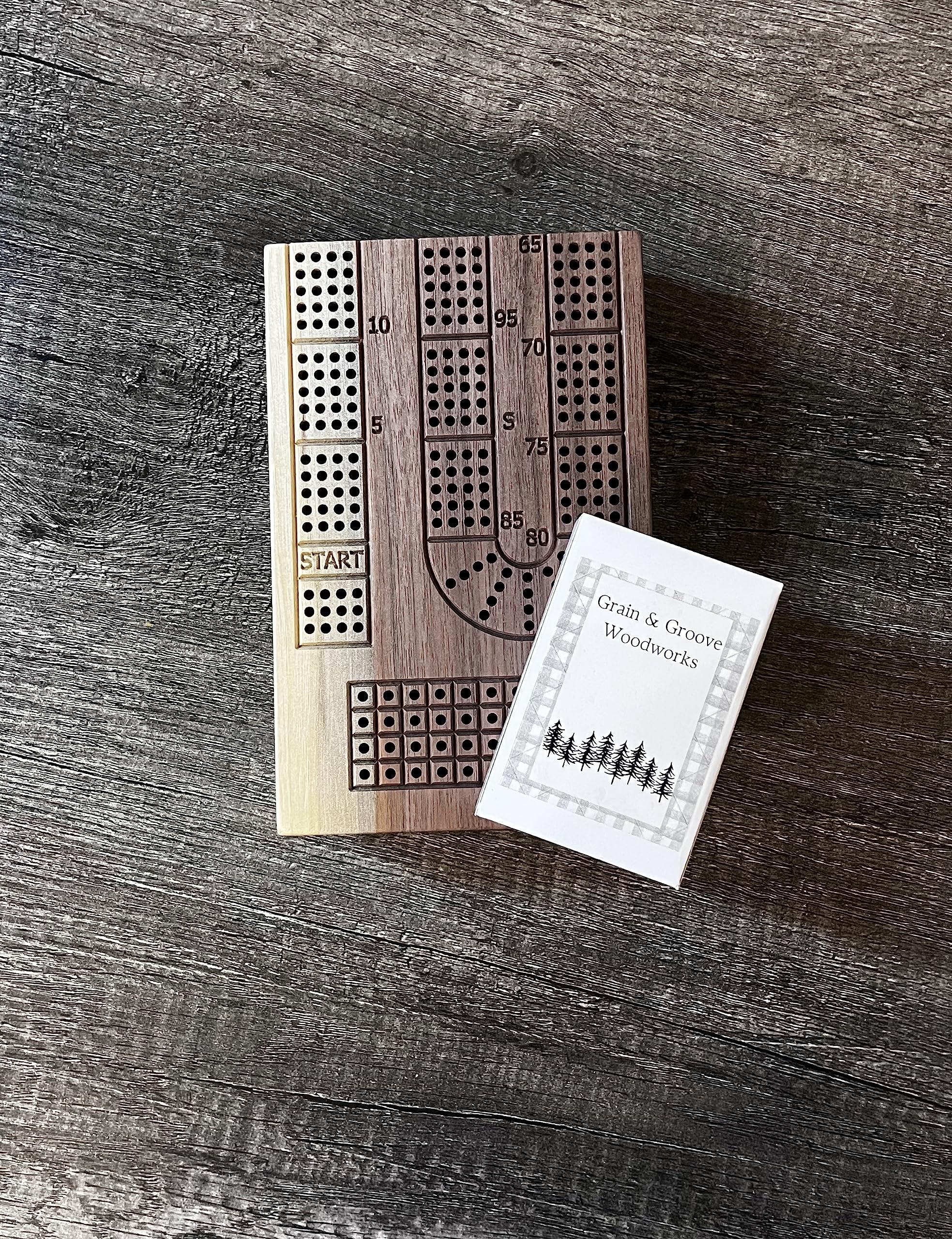 Foto 6 pulgar | Tabla Plegable De Madera De Nogal Negro Con 4 Rieles, Con Pinzas Y Tarjetas - Venta Internacional.