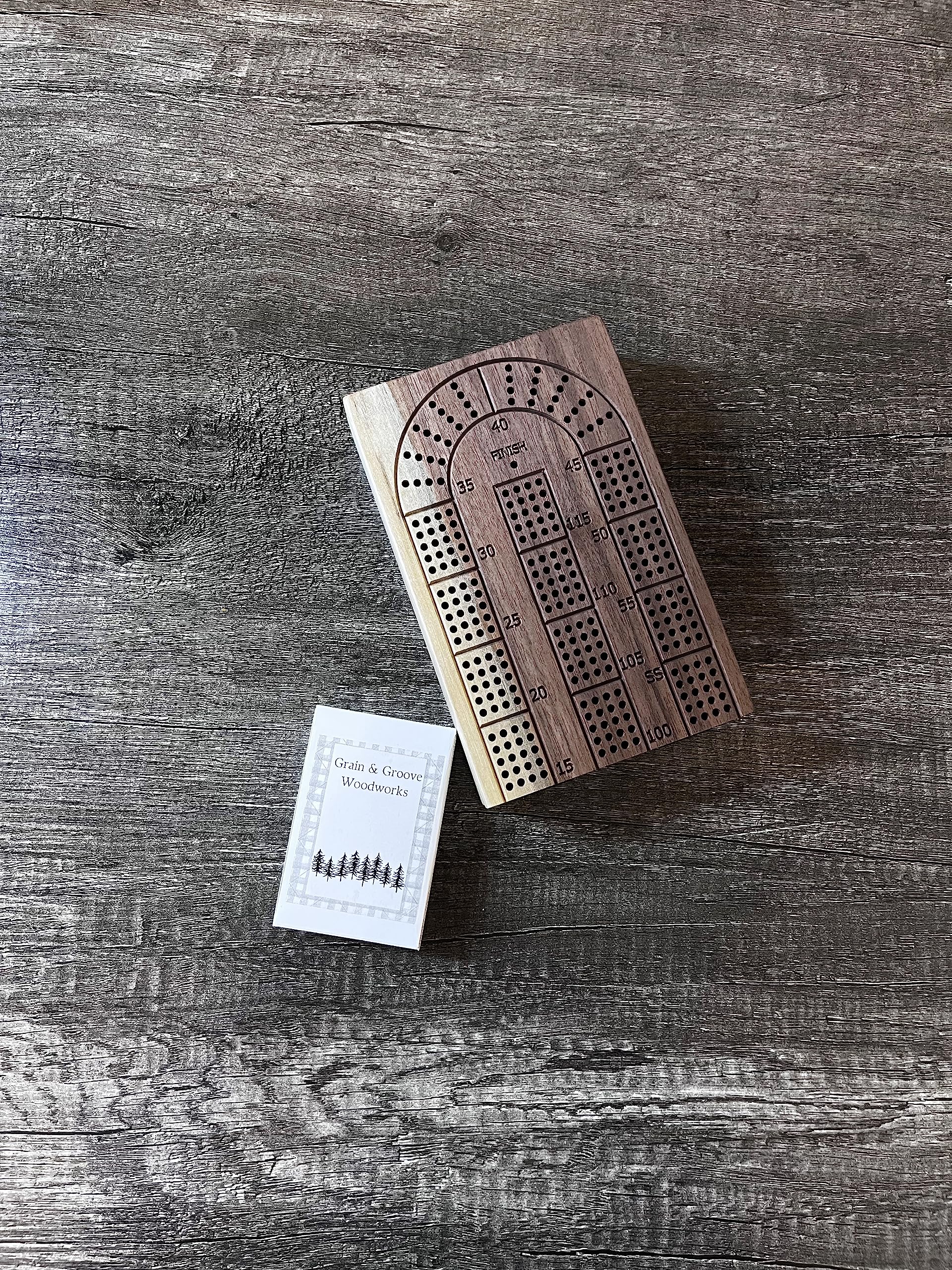 Foto 7 pulgar | Tabla Plegable De Madera De Nogal Negro Con 4 Rieles, Con Pinzas Y Tarjetas - Venta Internacional.