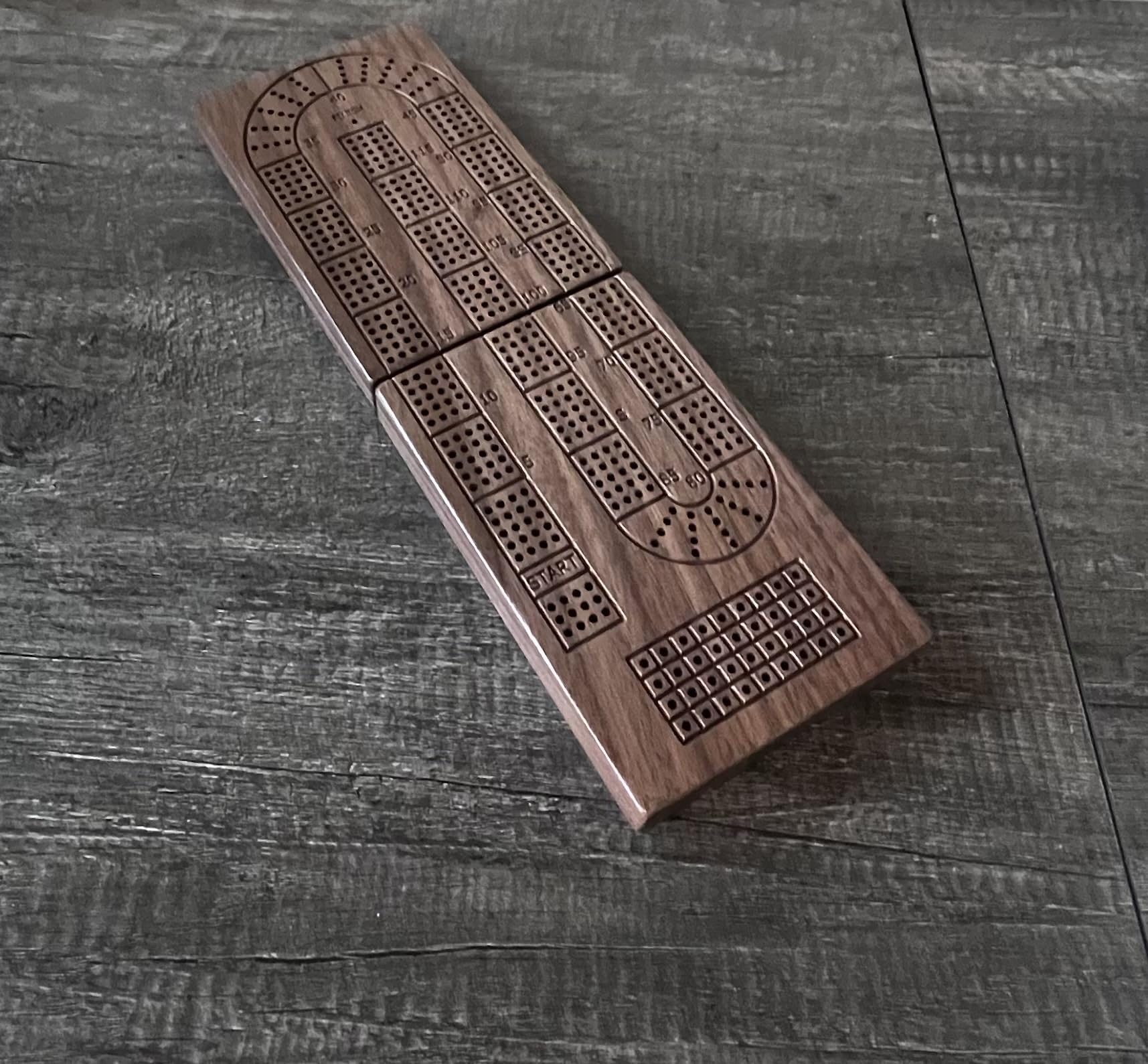 Foto 8 pulgar | Tabla Plegable De Madera De Nogal Negro Con 4 Rieles, Con Pinzas Y Tarjetas - Venta Internacional.
