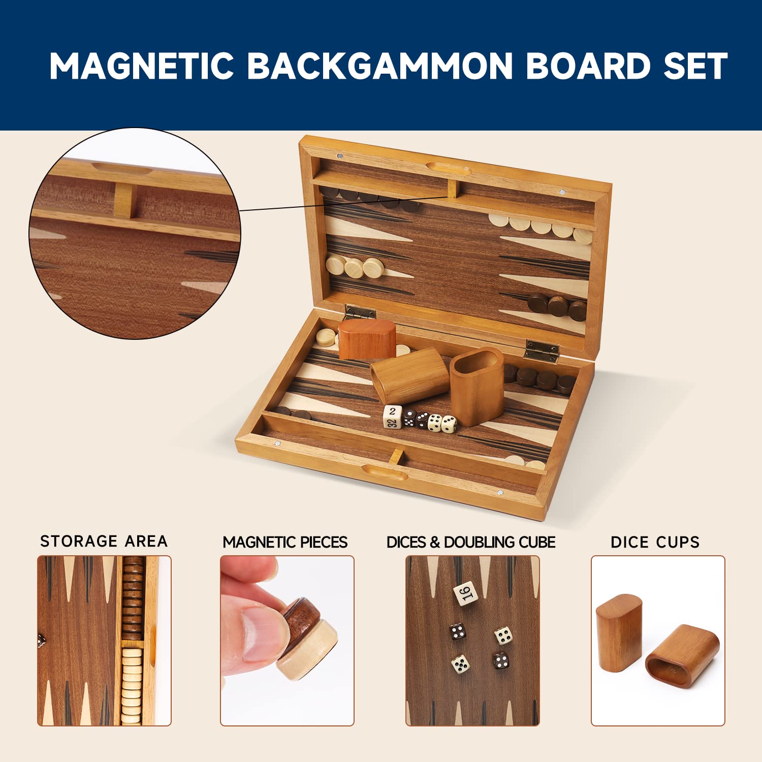 Foto 3 pulgar | Set De Juego De Mesa De Backgammon Gse Games & Sports Expert - Venta Internacional.