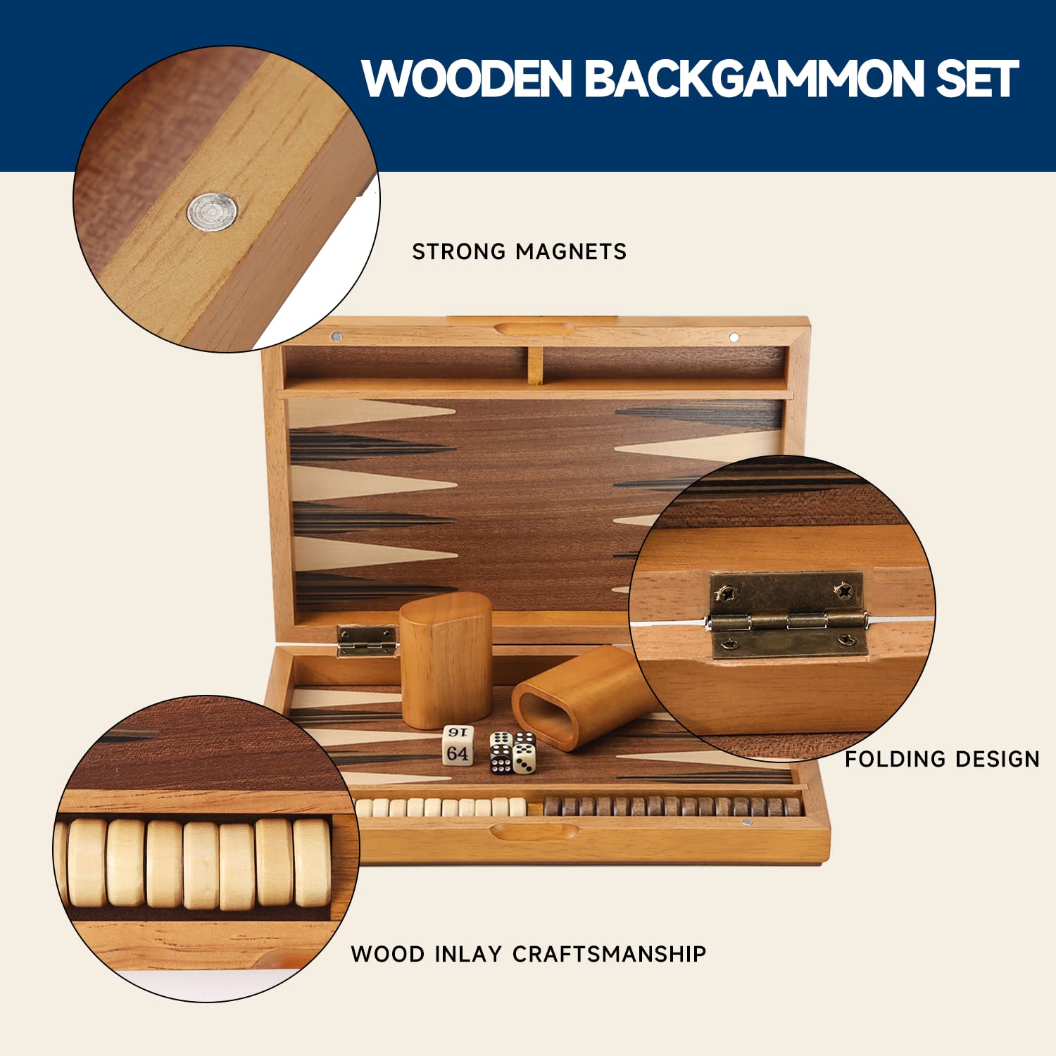 Foto 4 pulgar | Set De Juego De Mesa De Backgammon Gse Games & Sports Expert - Venta Internacional.