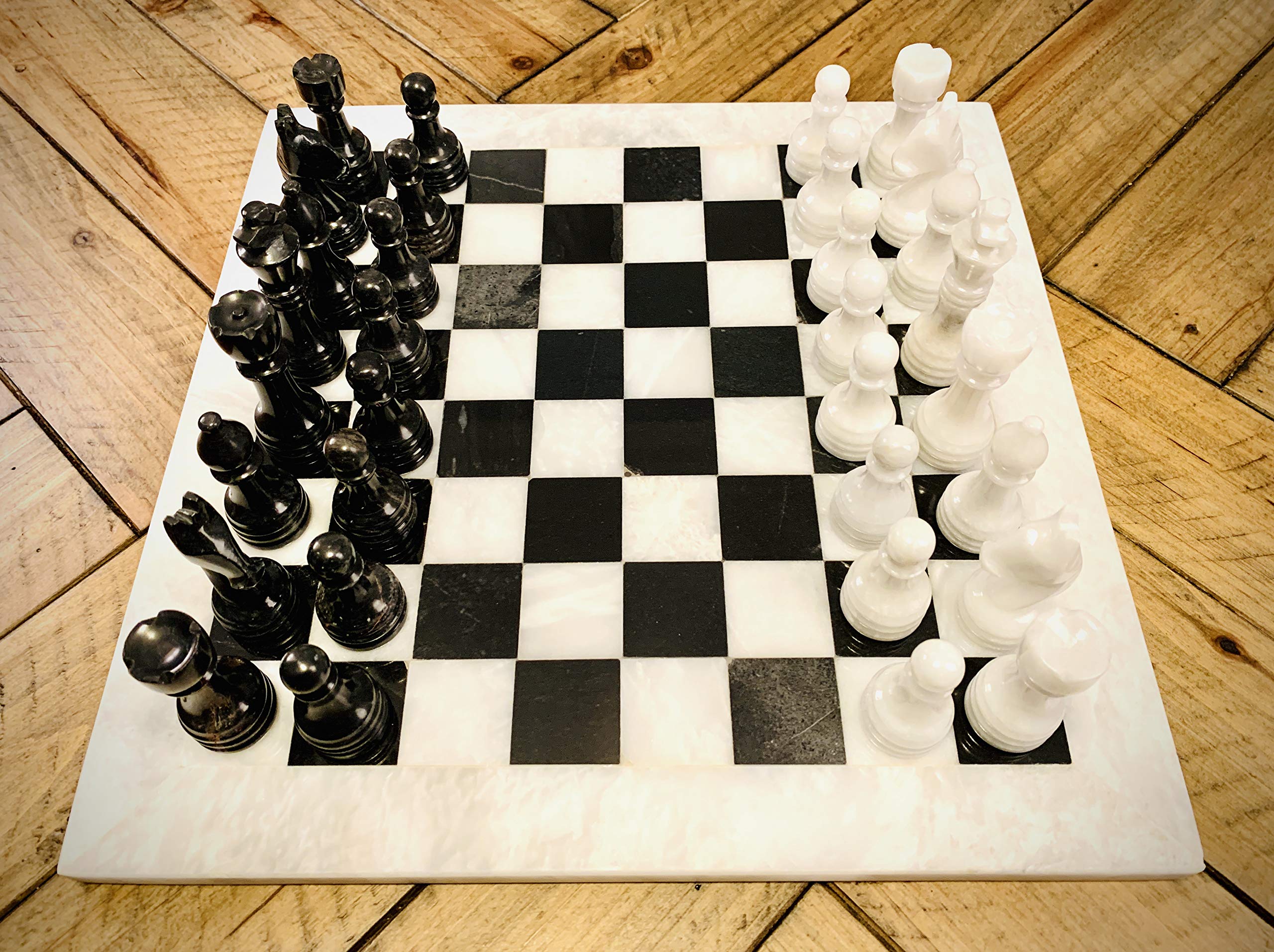 Foto 4 pulgar | Juego De Ajedrez Vintage De Mármol De 12 Pulgadas Con Caja De Embalaje Azul - Venta Internacional.