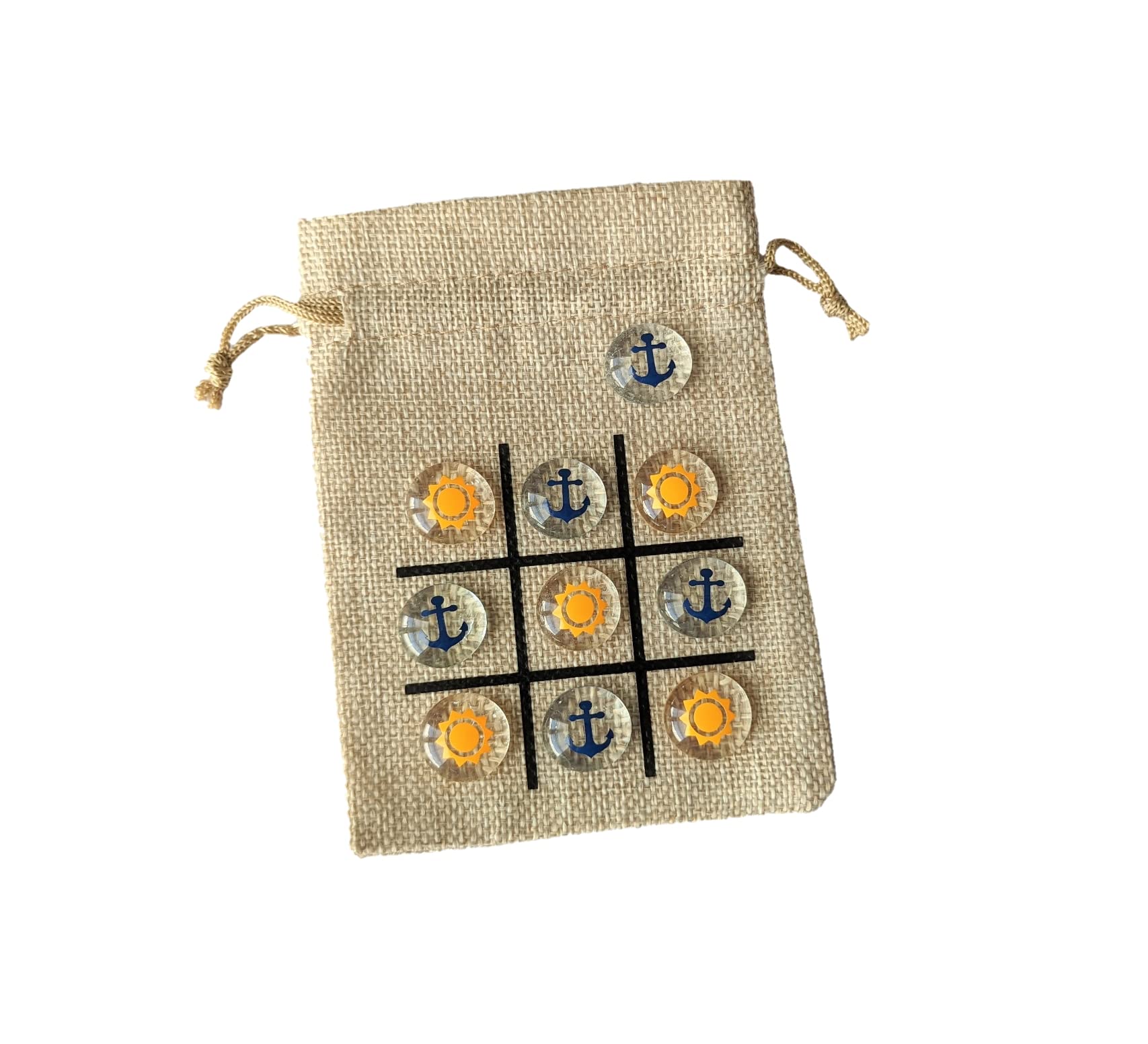 Extensor De Peces Tic Tac Toe, Regalo, Diseño De Sol Y Ancla - Venta Internacional.