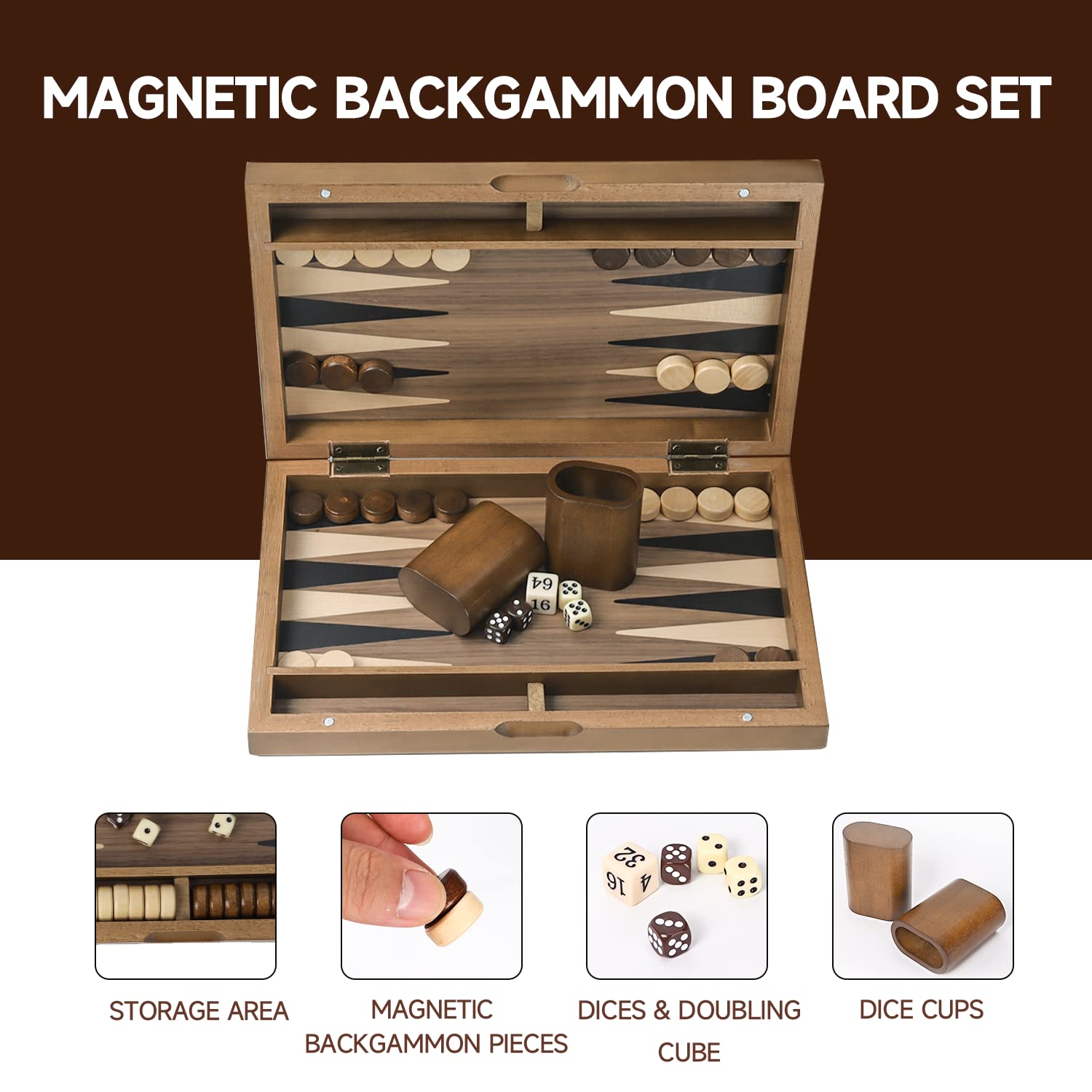 Foto 3 pulgar | Set De Juego De Mesa De Backgammon Gse Games & Sports Expert - Venta Internacional.