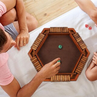 Foto 3 | Juego De Mesa Juegoal Wooden Shut The Box Dice Game 1-6 Jugadores - Venta Internacional.