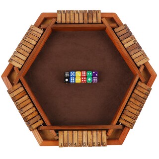Foto 7 | Juego De Mesa Juegoal Wooden Shut The Box Dice Game 1-6 Jugadores - Venta Internacional.
