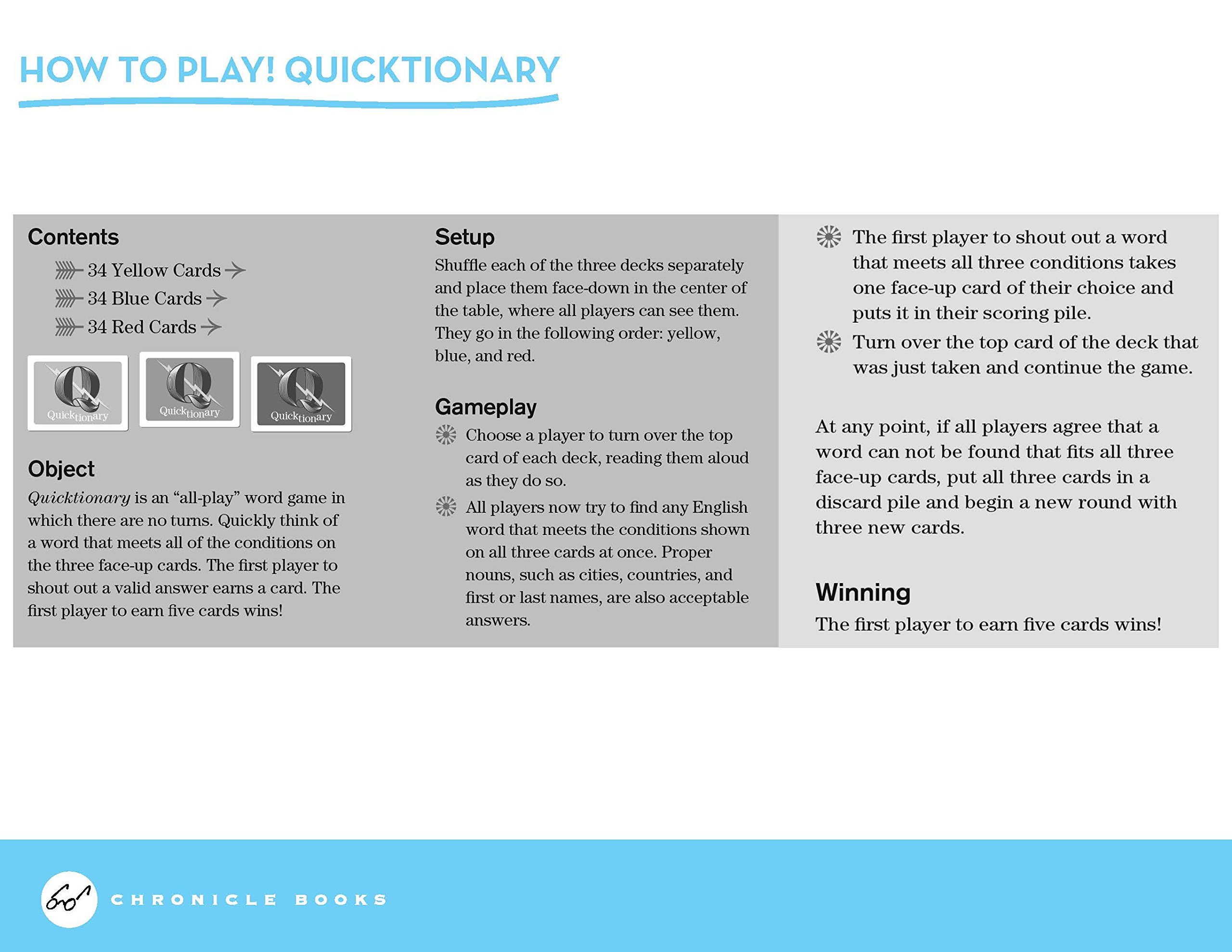 Foto 5 pulgar | Juego de Palabras Rápido Chronicle Books Quicktionary - Venta Internacional