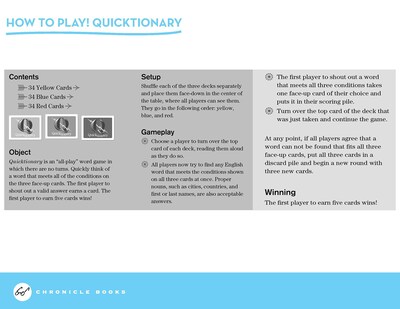 Foto 4 | Juego de Palabras Rápido Chronicle Books Quicktionary - Venta Internacional