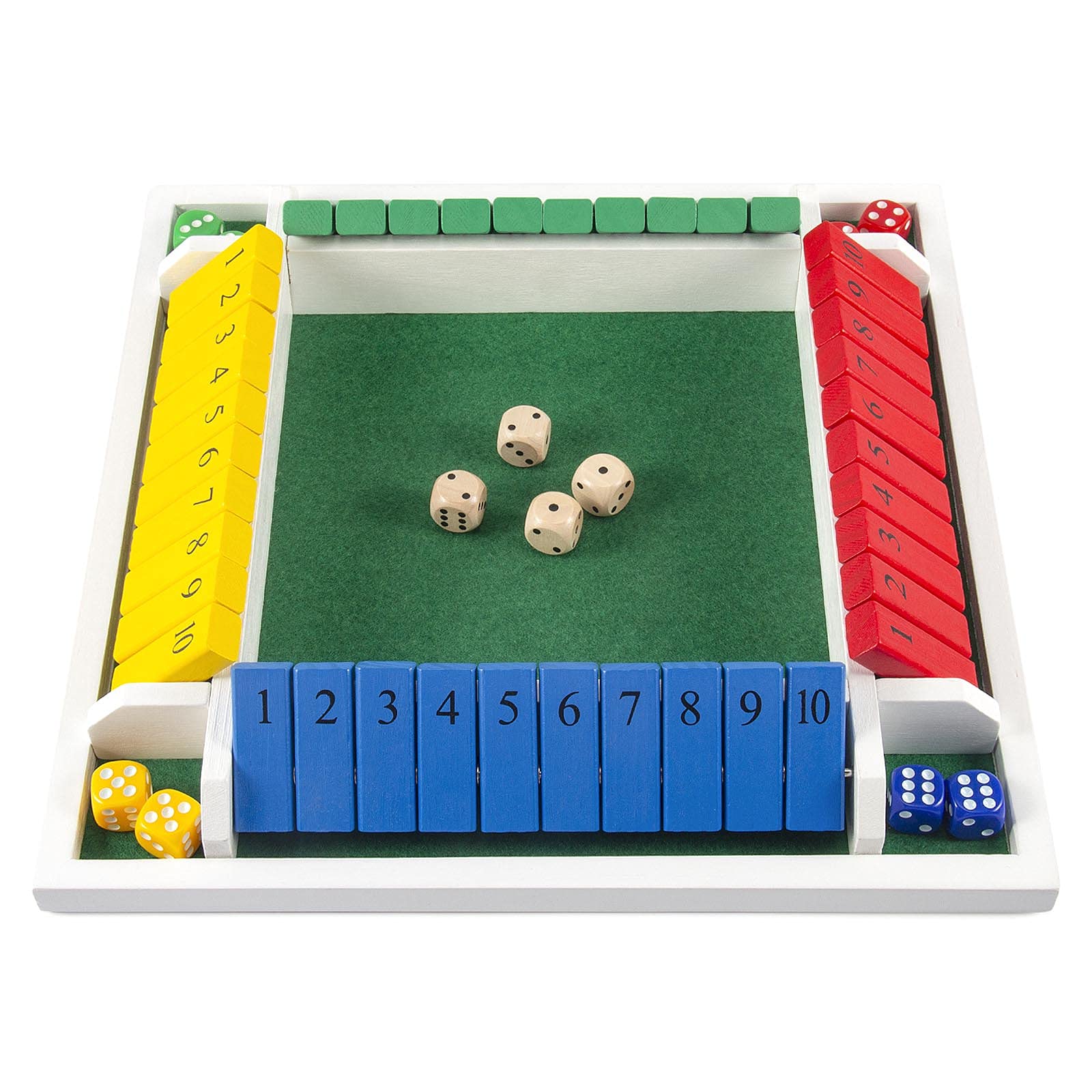 Foto 3 | Juego Shut The Box Amerous Tablero de Madera de 30 cm con 12 Dados - Venta Internacional