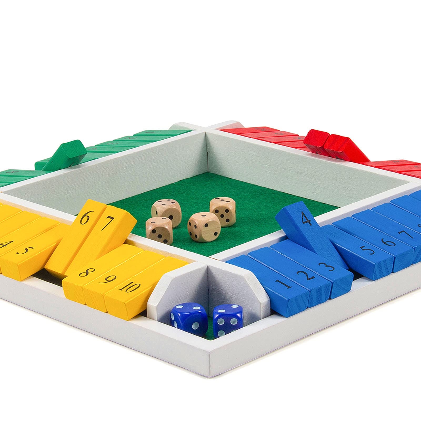 Foto 6 pulgar | Juego Shut The Box Amerous Tablero de Madera de 30 cm con 12 Dados - Venta Internacional