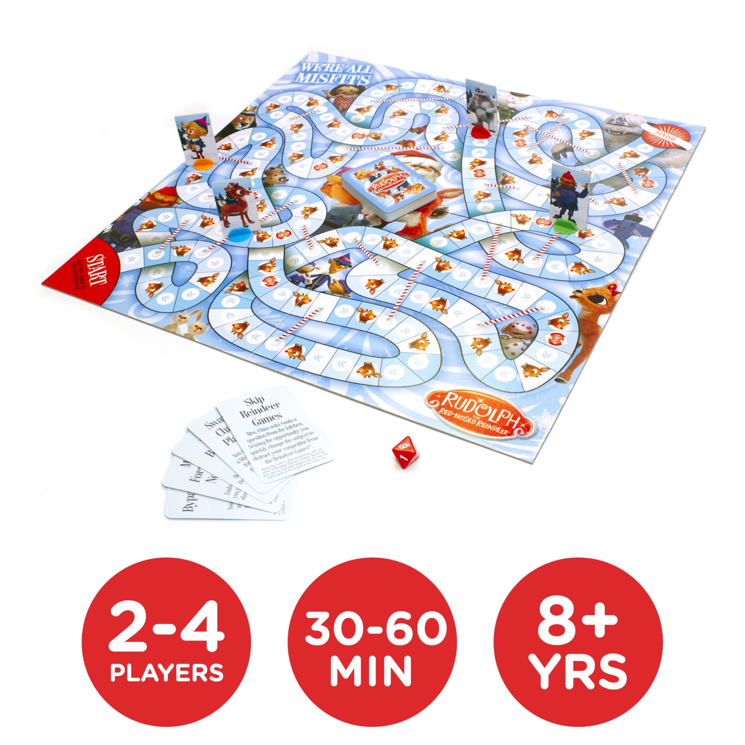 Foto 2 | Juego de Mesa Aquarius Rudolph The Red-nosed Reindeer para Niños y Adultos - Venta Internacional