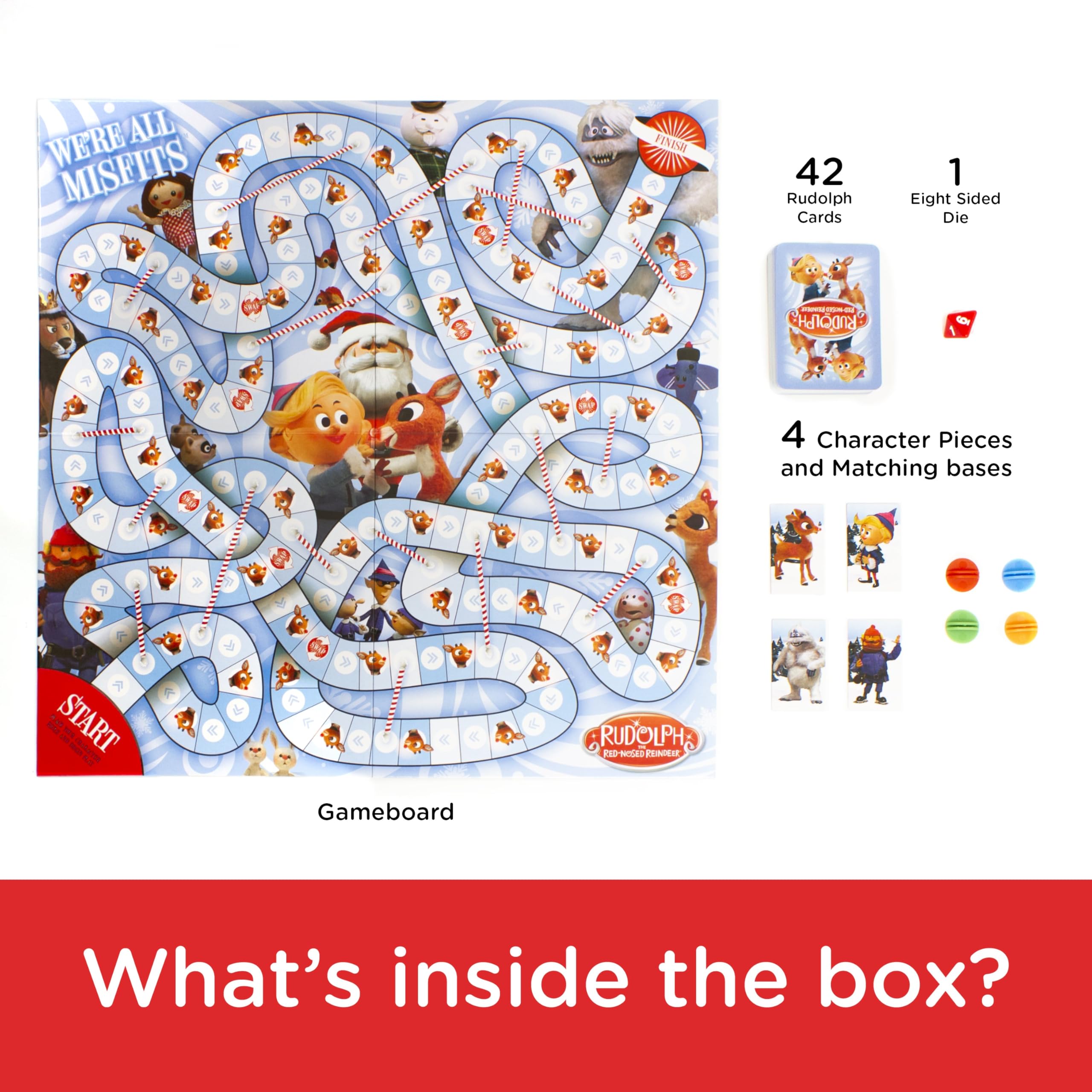 Foto 3 | Juego de Mesa Aquarius Rudolph The Red-nosed Reindeer para Niños y Adultos - Venta Internacional