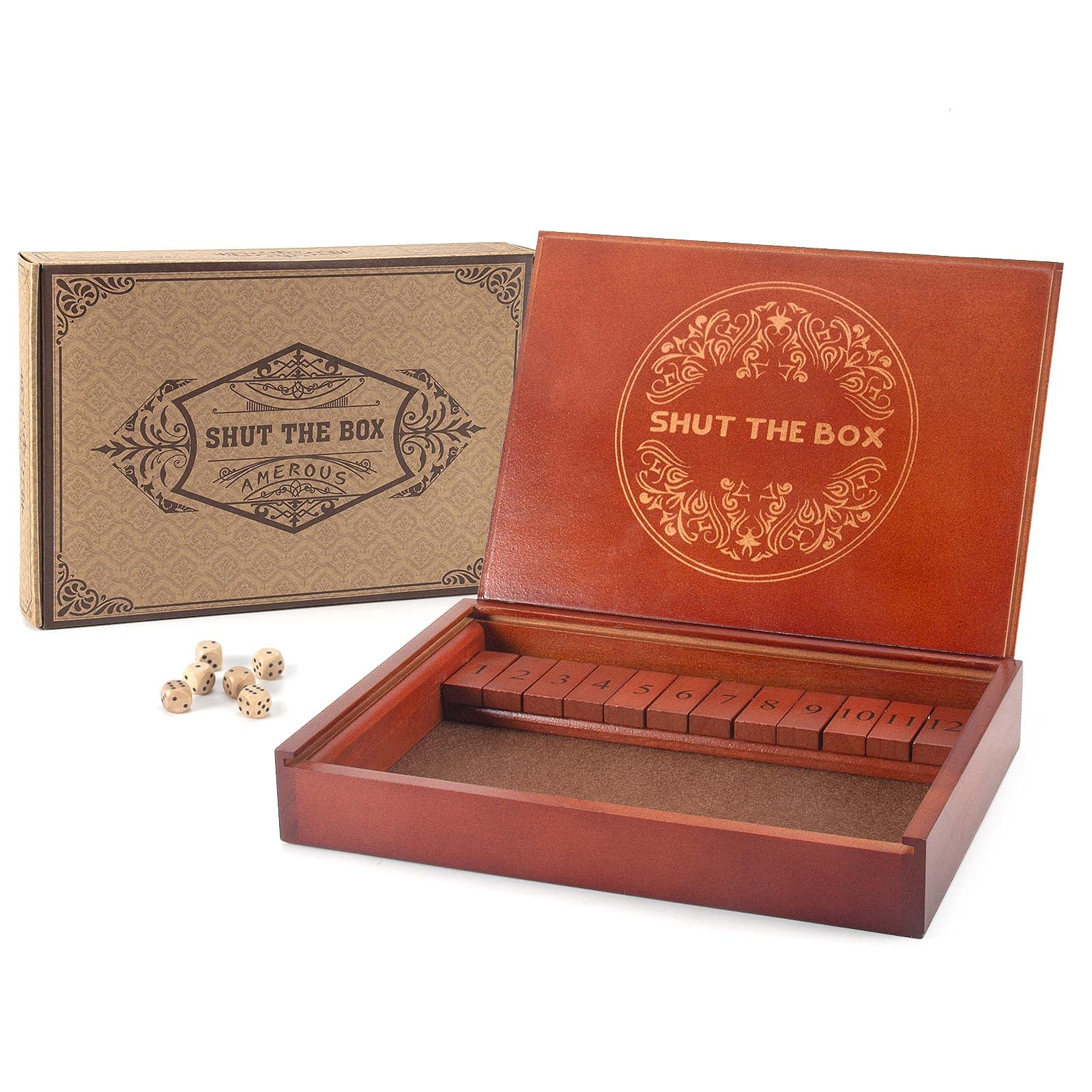 Juego De Dados Shut The Box Amerous- Venta Internacional
