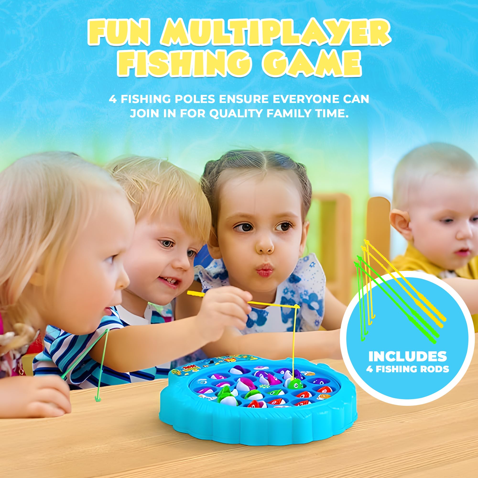 Foto 4 pulgar | Juego de Pesca Ipidipi Toys para Niños con Tabla Giratoria para Peces - Venta Internacional