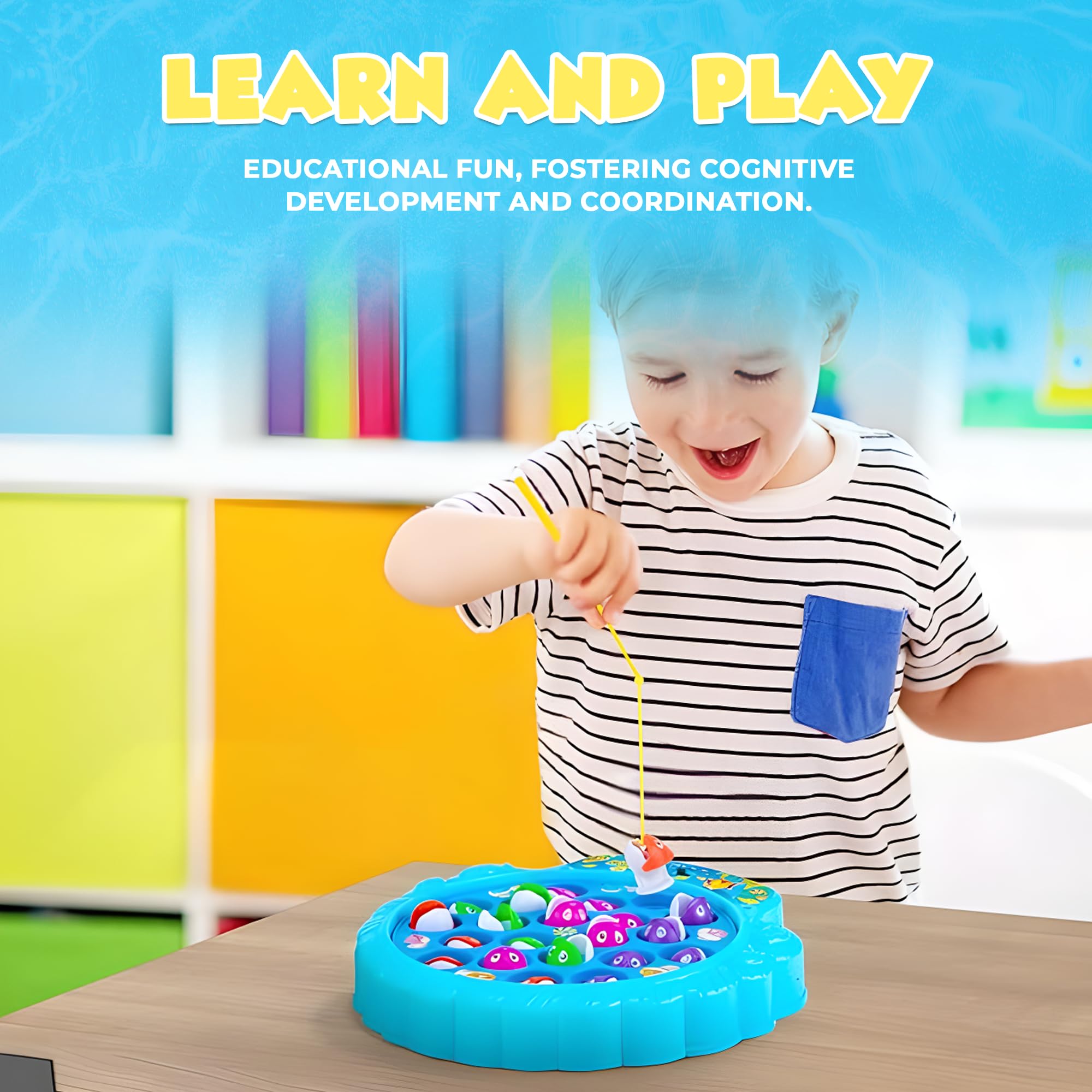 Foto 6 pulgar | Juego de Pesca Ipidipi Toys para Niños con Tabla Giratoria para Peces - Venta Internacional