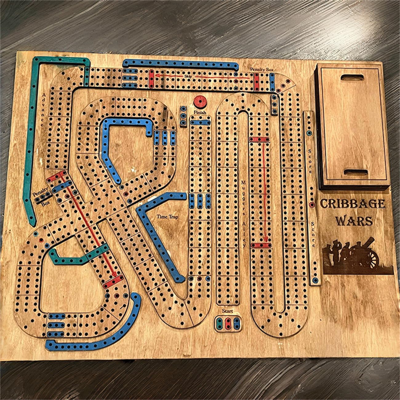 Foto 3 pulgar | Juego de Mesa Cribbage Wars de Madera 1 Unidad - Venta Internacional