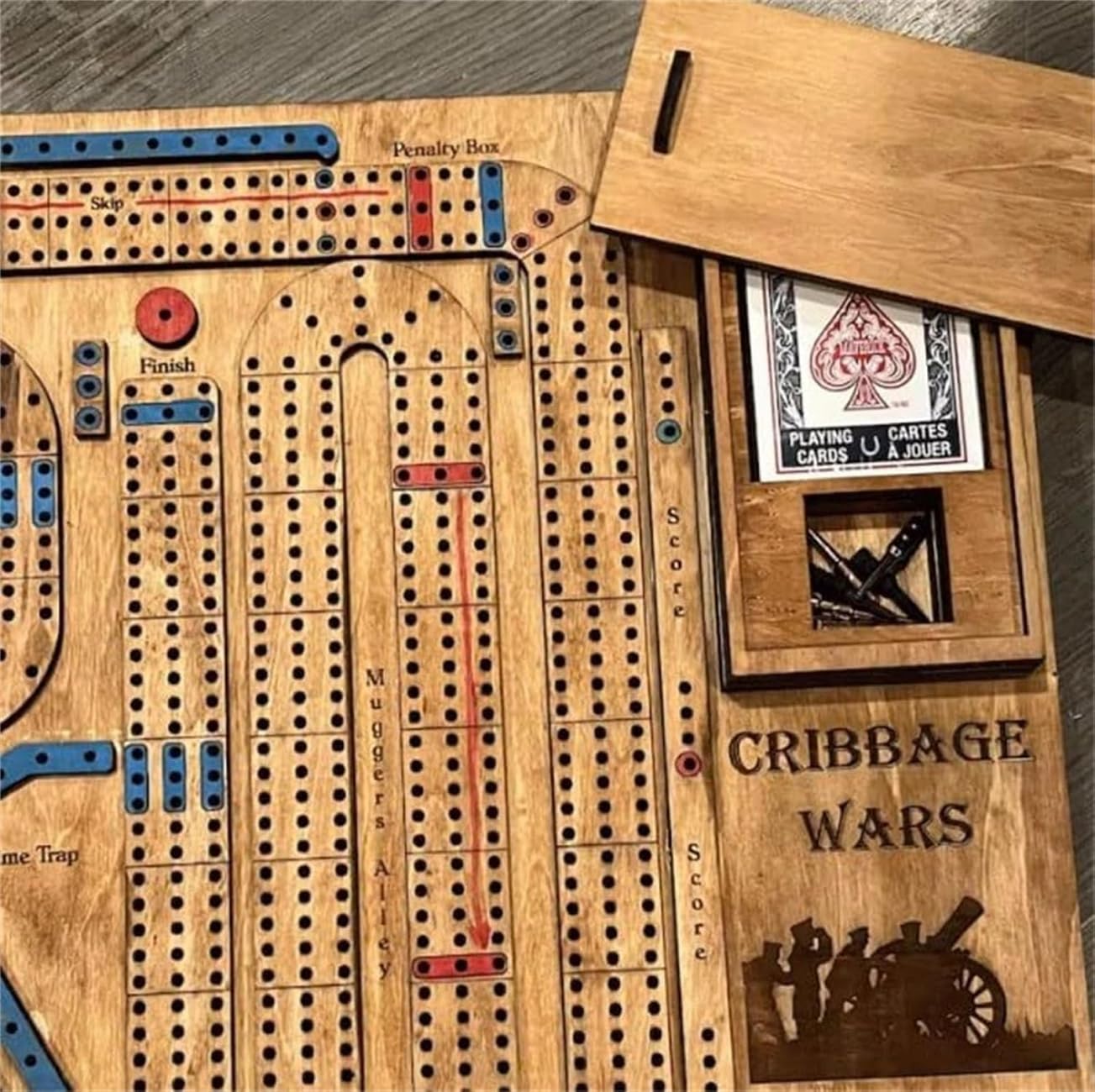 Foto 6 pulgar | Juego de Mesa Cribbage Wars de Madera 1 Unidad - Venta Internacional