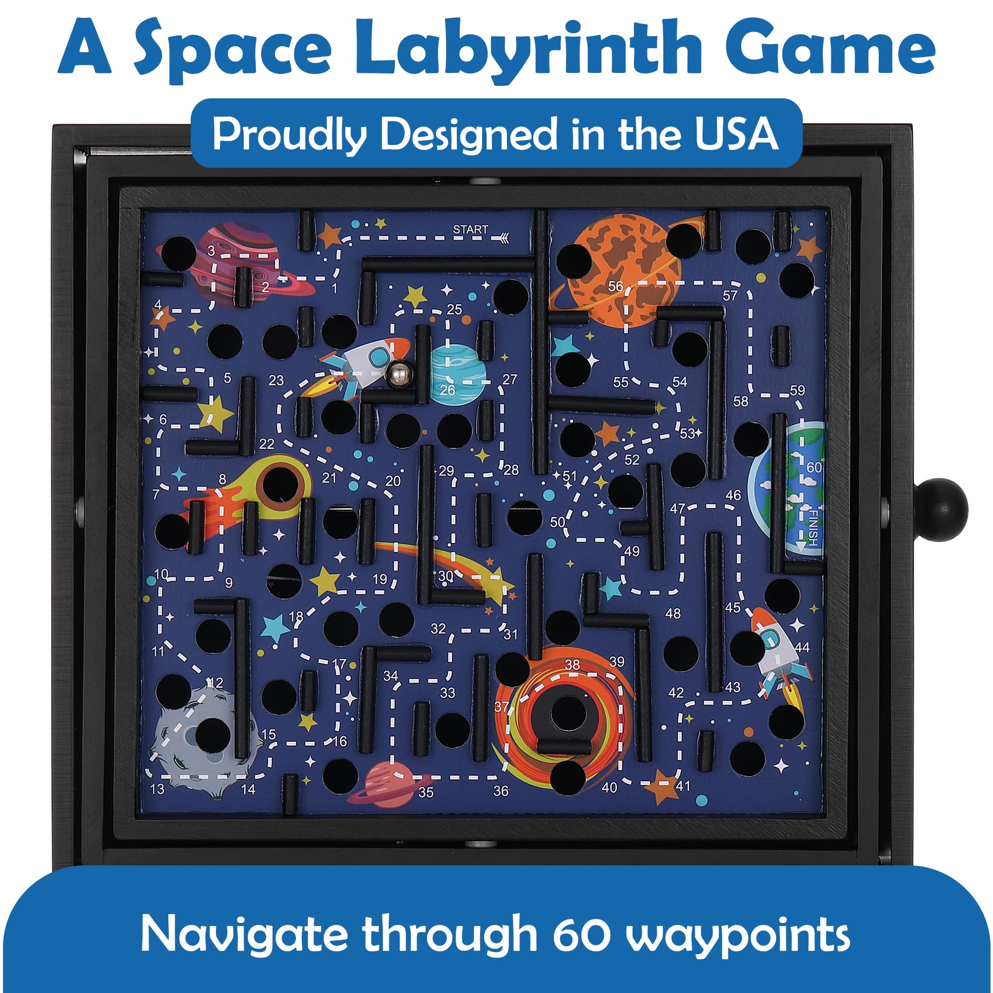 Foto 3 pulgar | Juego Wooden Labyrinth Space Shuttle Tilt Maze Sterling - Venta Internacional