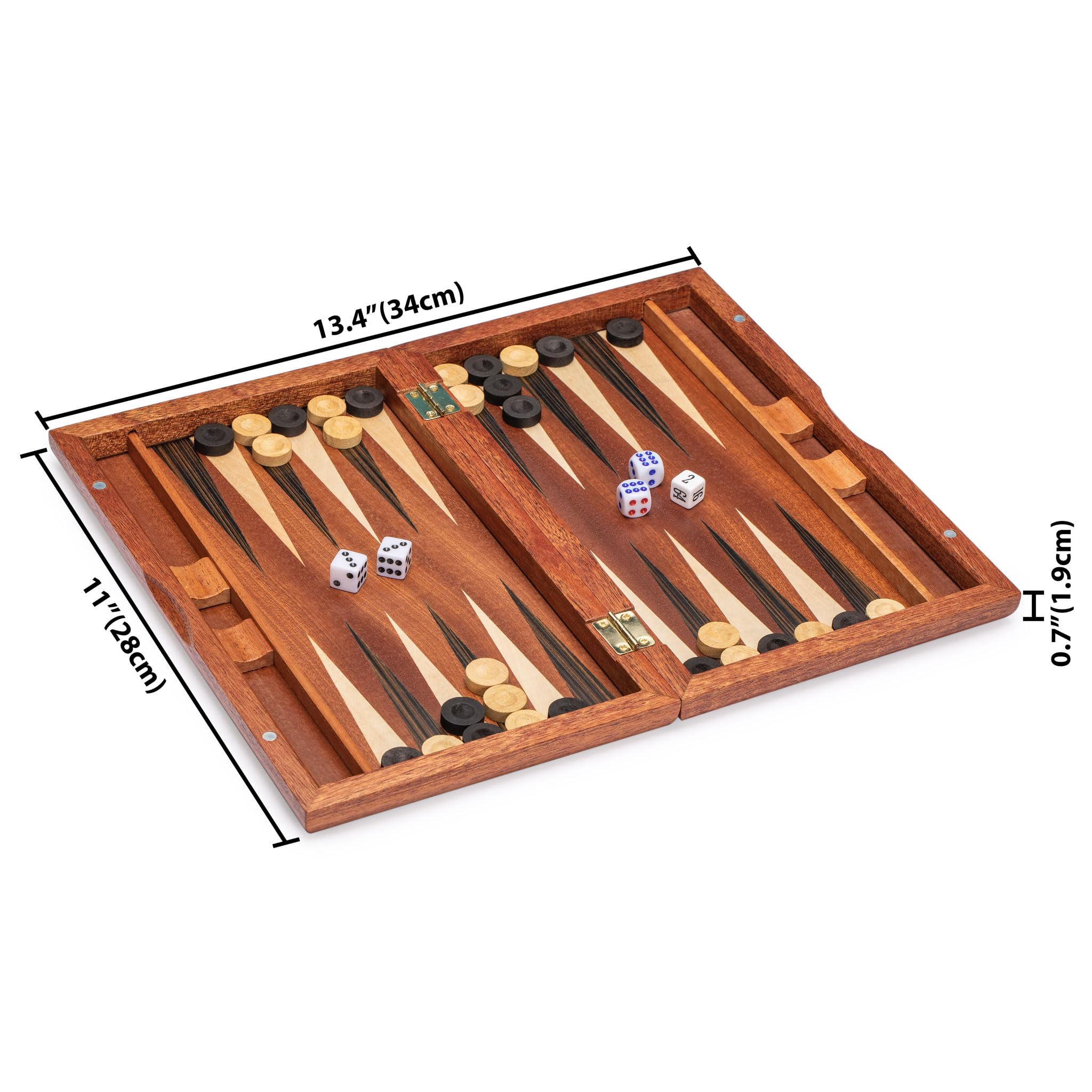 Foto 6 | Juego de Backgammon Yellow Mountain Imports Sentinel 28 Cm - Venta Internacional