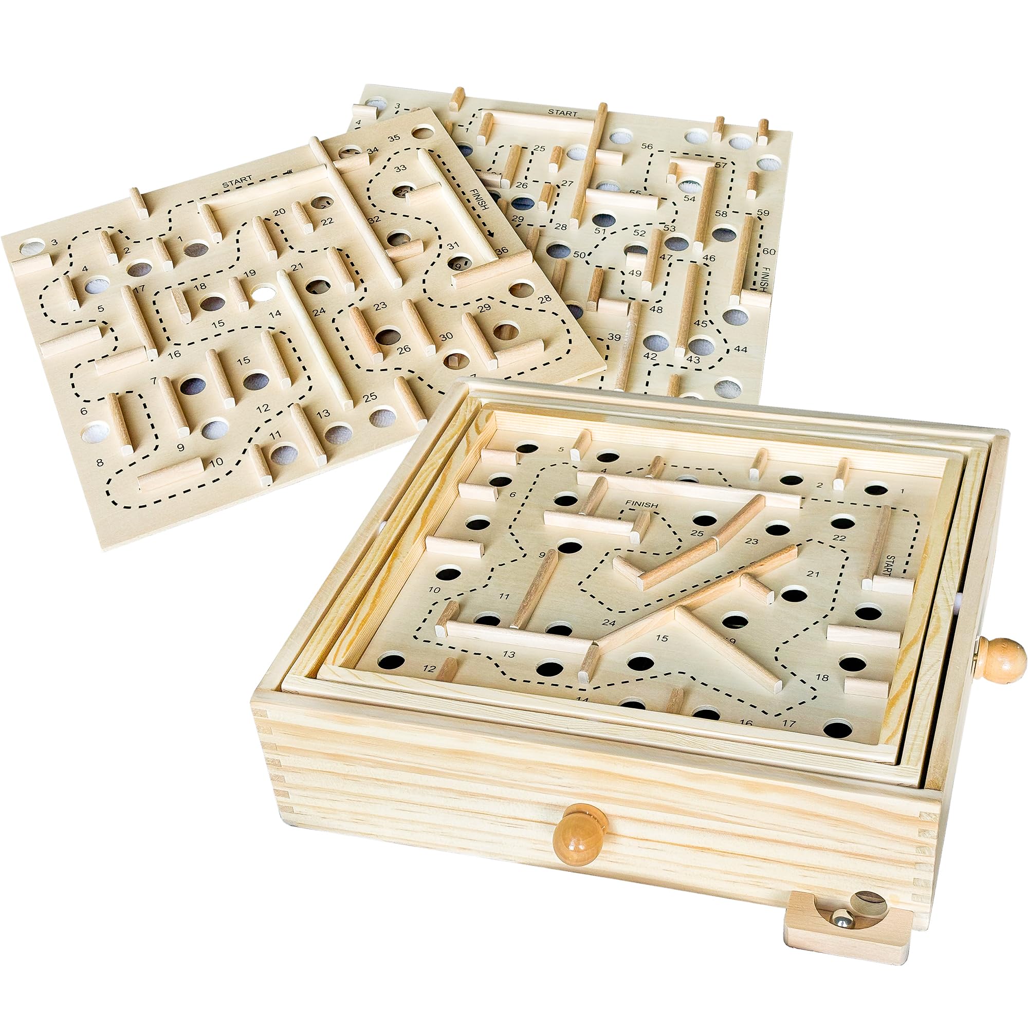 Foto 3 | Laberinto de Madera Sterling Games con 3 Tablas  - Venta Internacional.