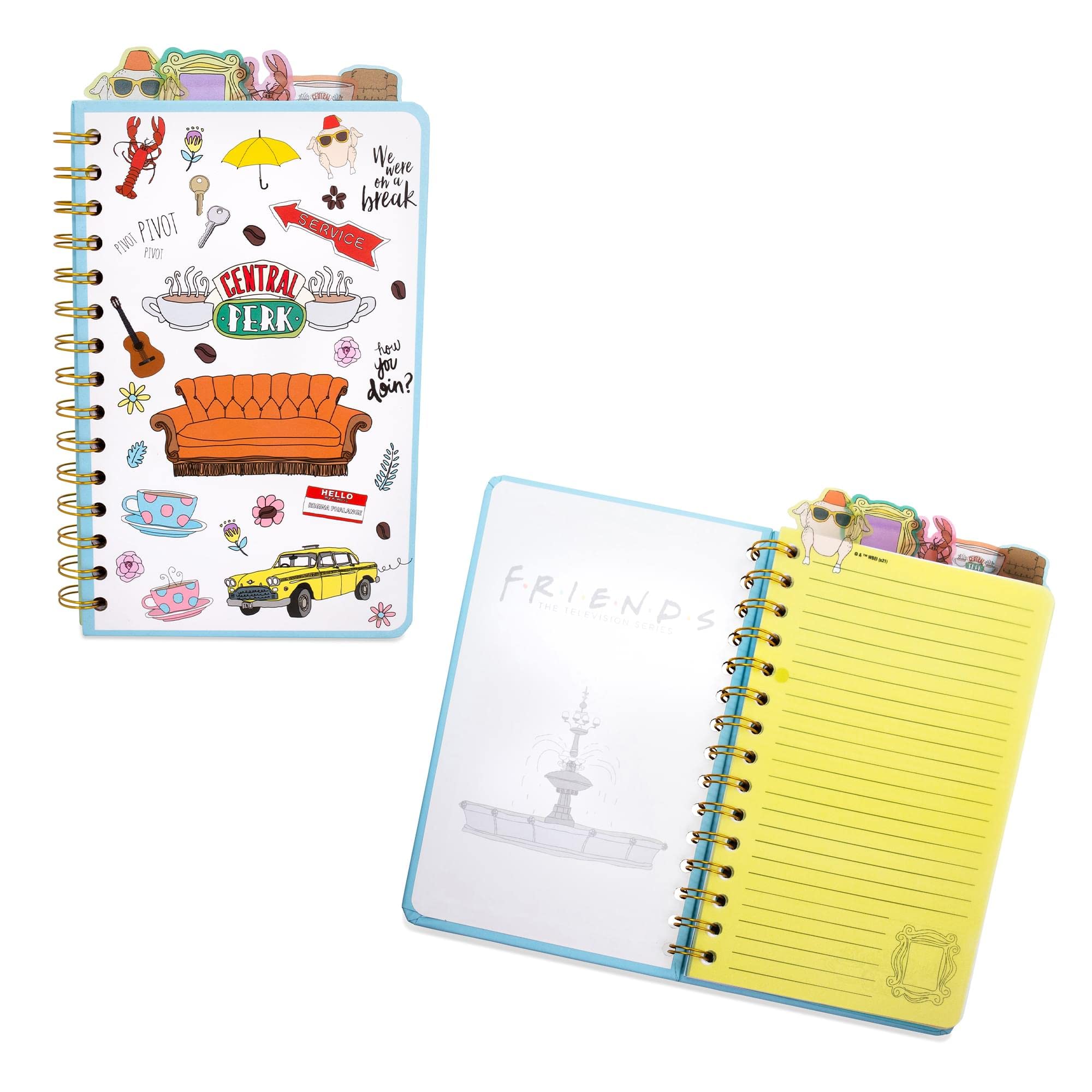 Foto 2 pulgar | Cuaderno Espiral Plateado Buffalo Friends Doodle Icons, 75 Págs. - Venta Internacional.