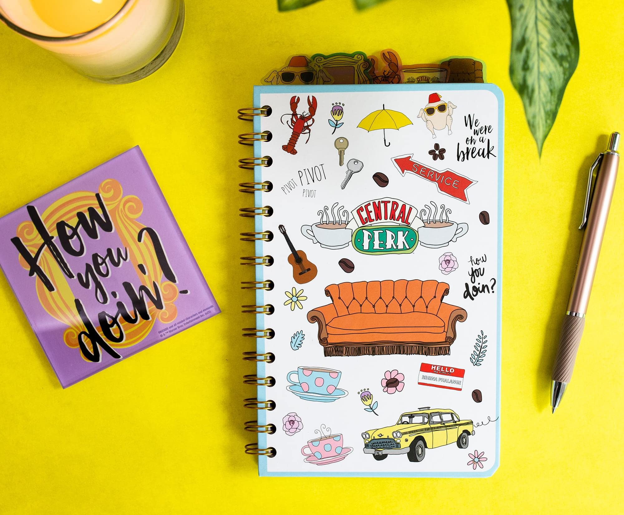Foto 2 | Cuaderno Espiral Plateado Buffalo Friends Doodle Icons, 75 Págs. - Venta Internacional.