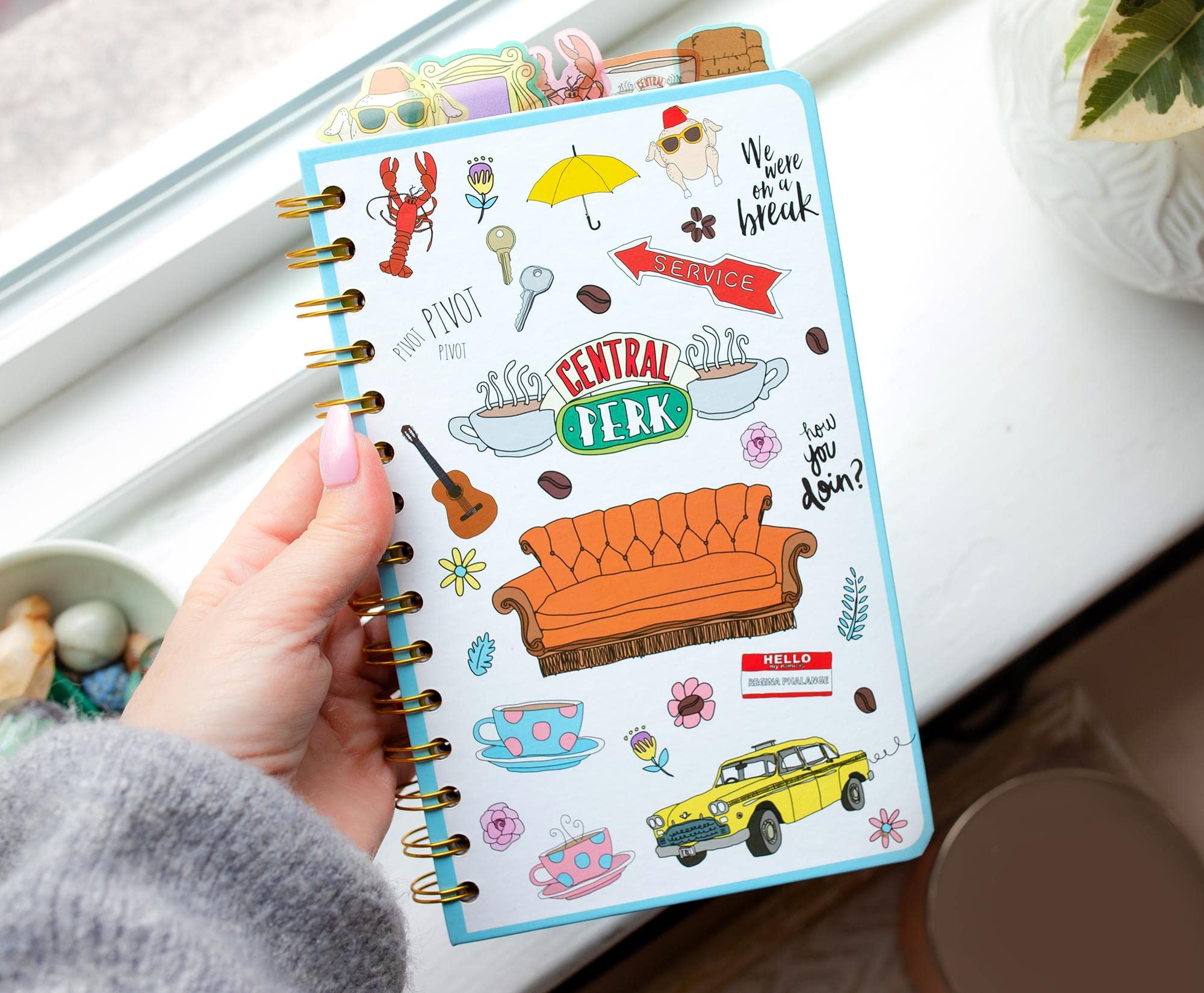 Foto 5 pulgar | Cuaderno Espiral Plateado Buffalo Friends Doodle Icons, 75 Págs. - Venta Internacional.
