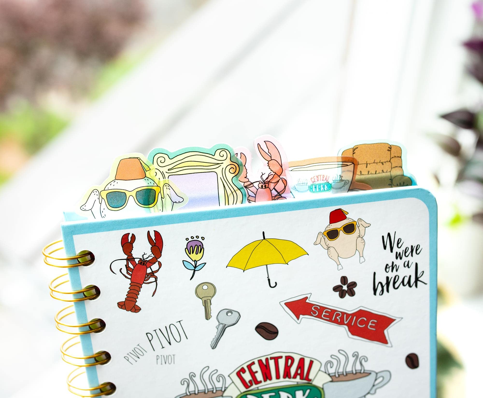 Foto 6 pulgar | Cuaderno Espiral Plateado Buffalo Friends Doodle Icons, 75 Págs. - Venta Internacional.