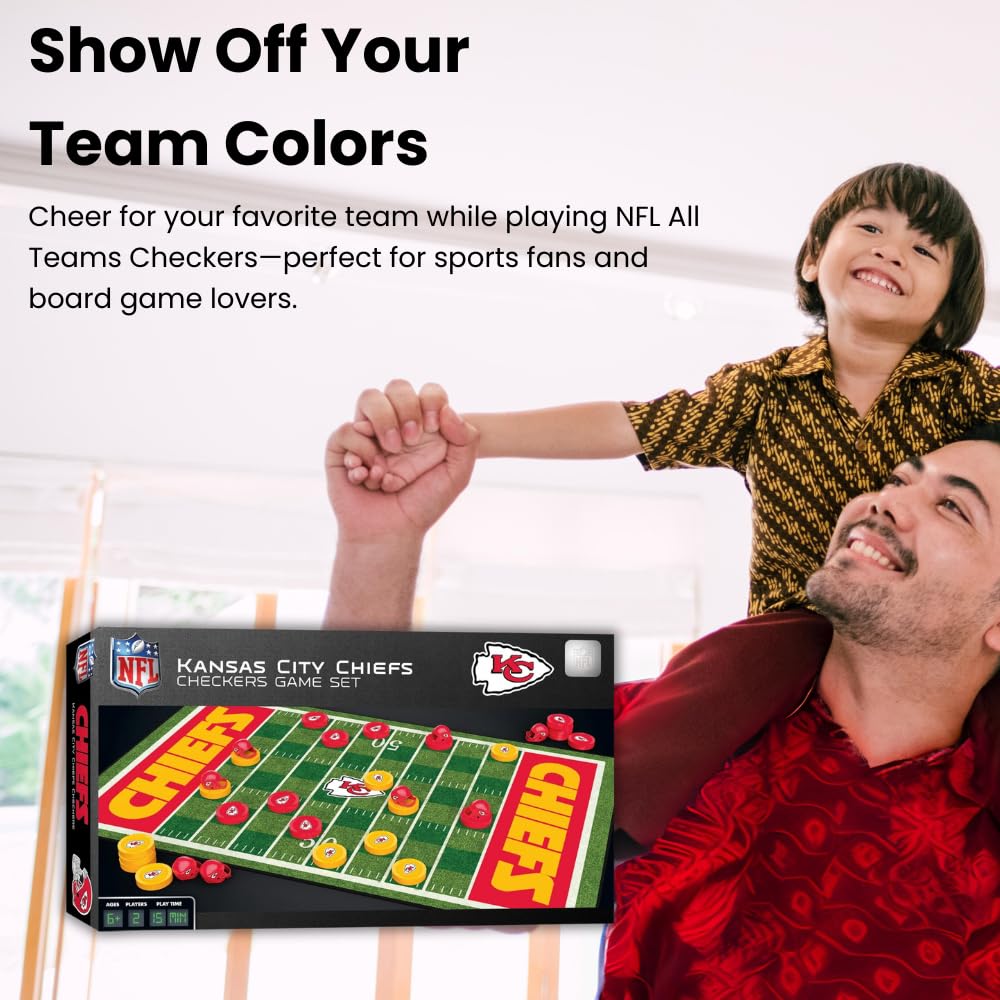 Foto 3 | Juego De Mesa Masterpieces Nfl Checkers Carolina Panthers - Venta Internacional.